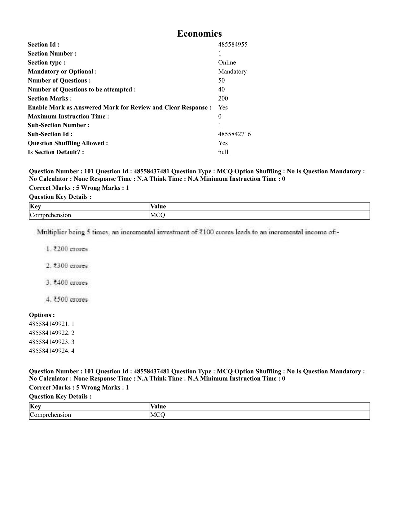 CUET 2023 International Shift 3 Question Papers - 22 June 2023 - Page 470