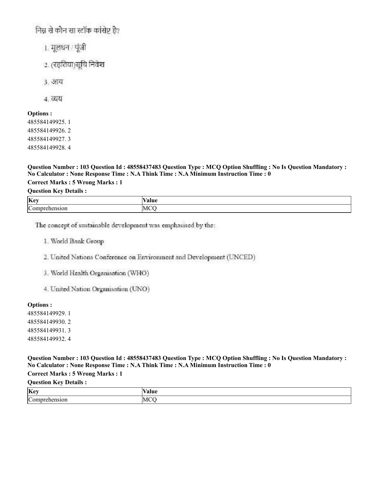 CUET 2023 International Shift 3 Question Papers - 22 June 2023 - Page 472