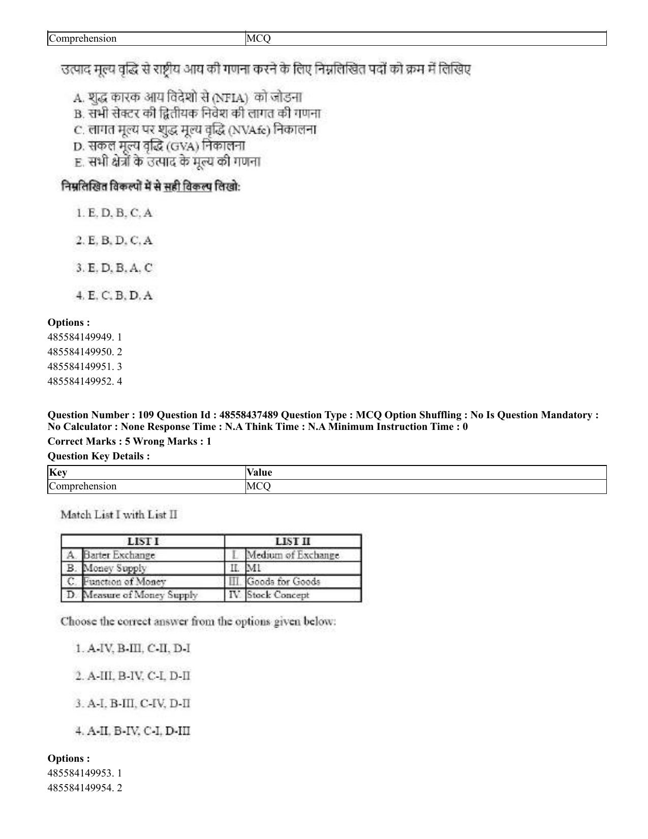 CUET 2023 International Shift 3 Question Papers - 22 June 2023 - Page 478