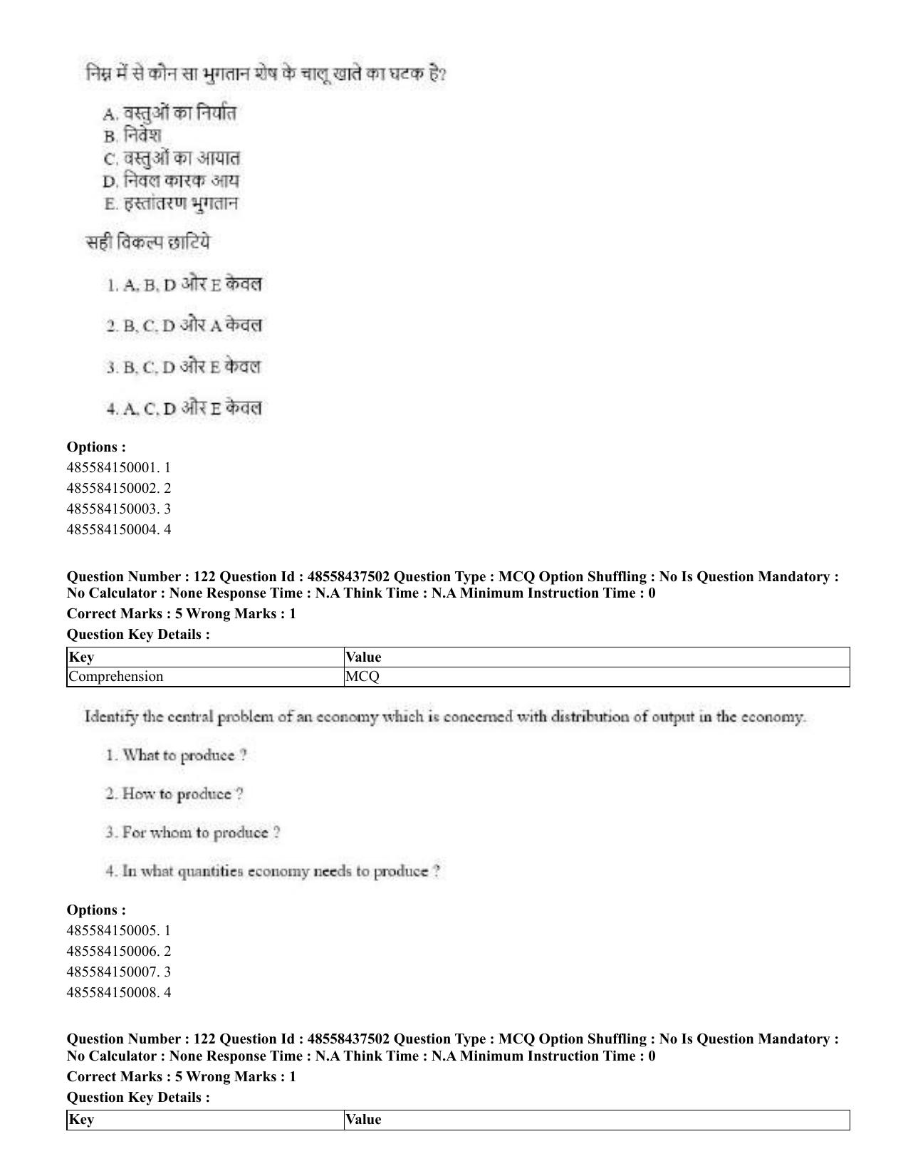 CUET 2023 International Shift 3 Question Papers - 22 June 2023 - Page 495