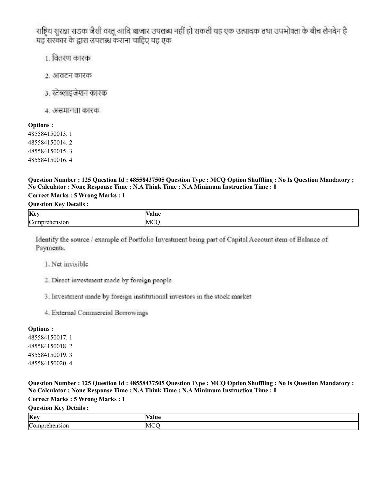CUET 2023 International Shift 3 Question Papers - 22 June 2023 - Page 498