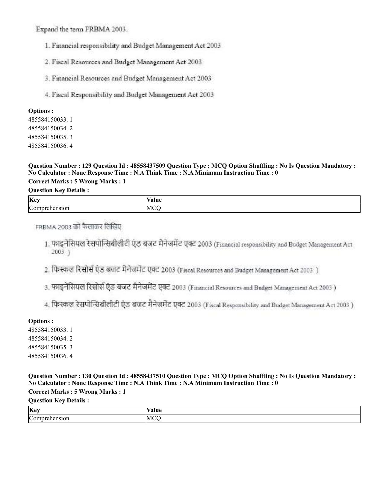 CUET 2023 International Shift 3 Question Papers - 22 June 2023 - Page 503