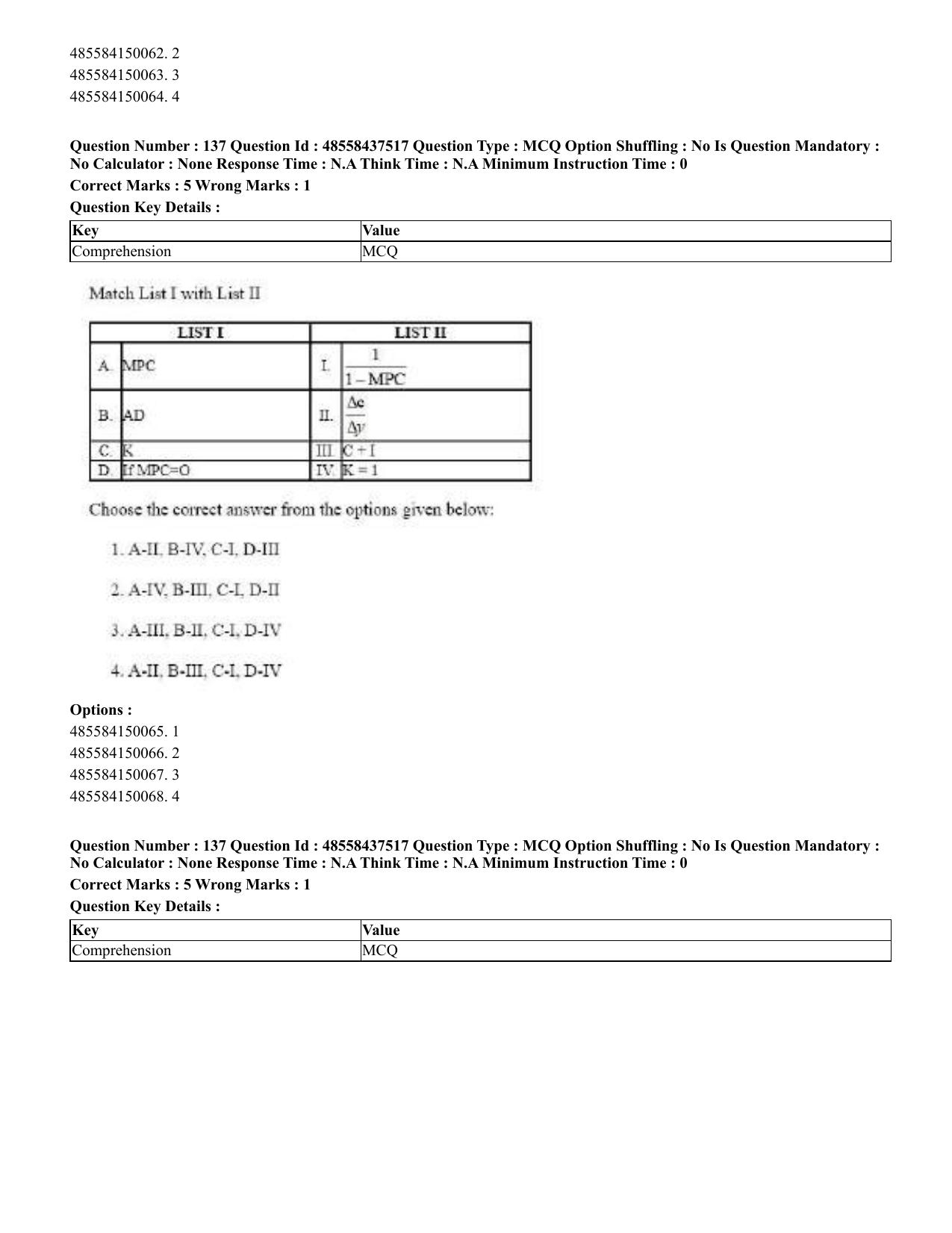 CUET 2023 International Shift 3 Question Papers - 22 June 2023 - Page 512