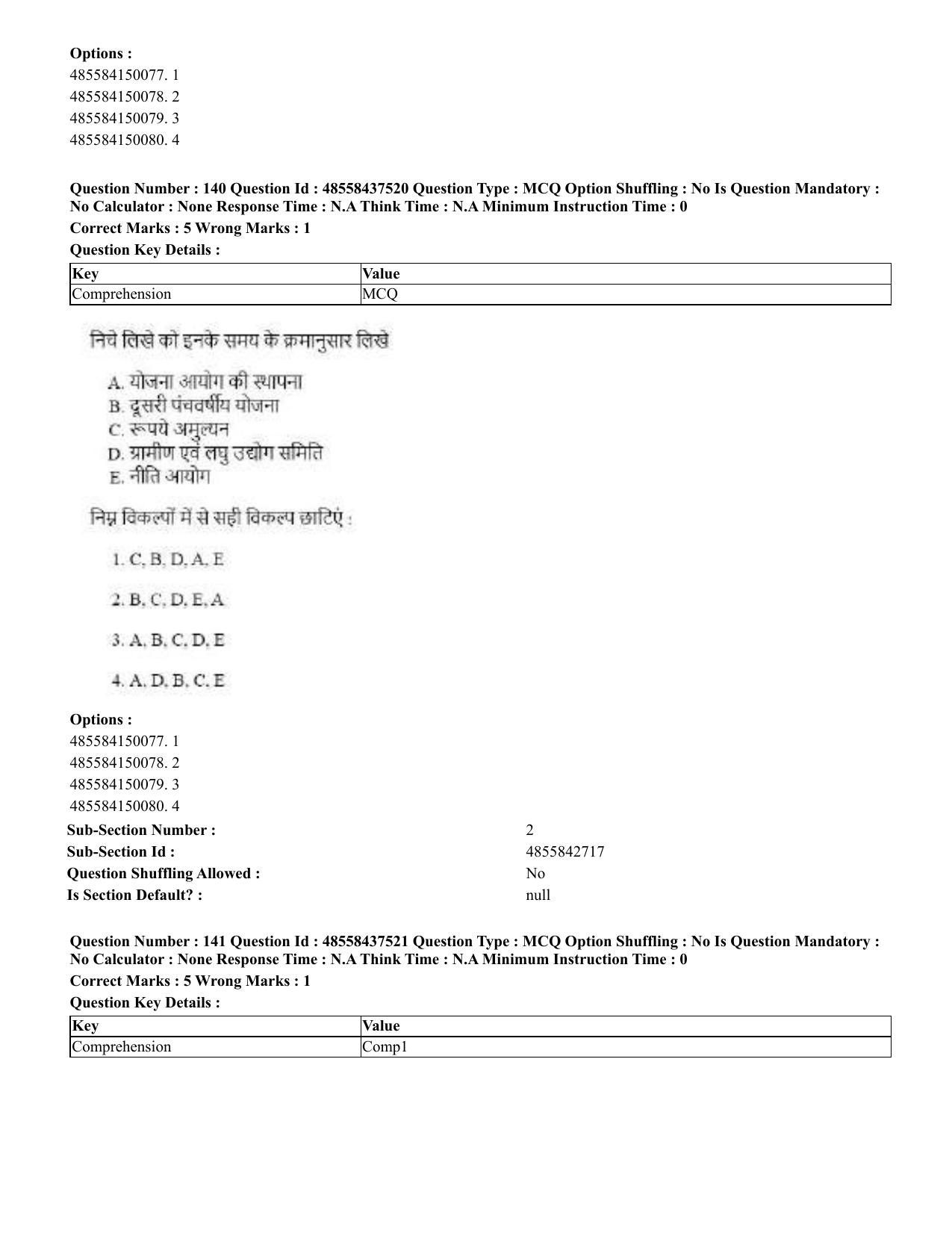 CUET 2023 International Shift 3 Question Papers - 22 June 2023 - Page 516