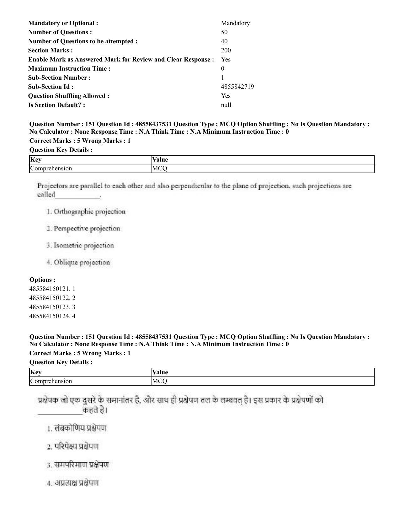 CUET 2023 International Shift 3 Question Papers - 22 June 2023 - Page 531