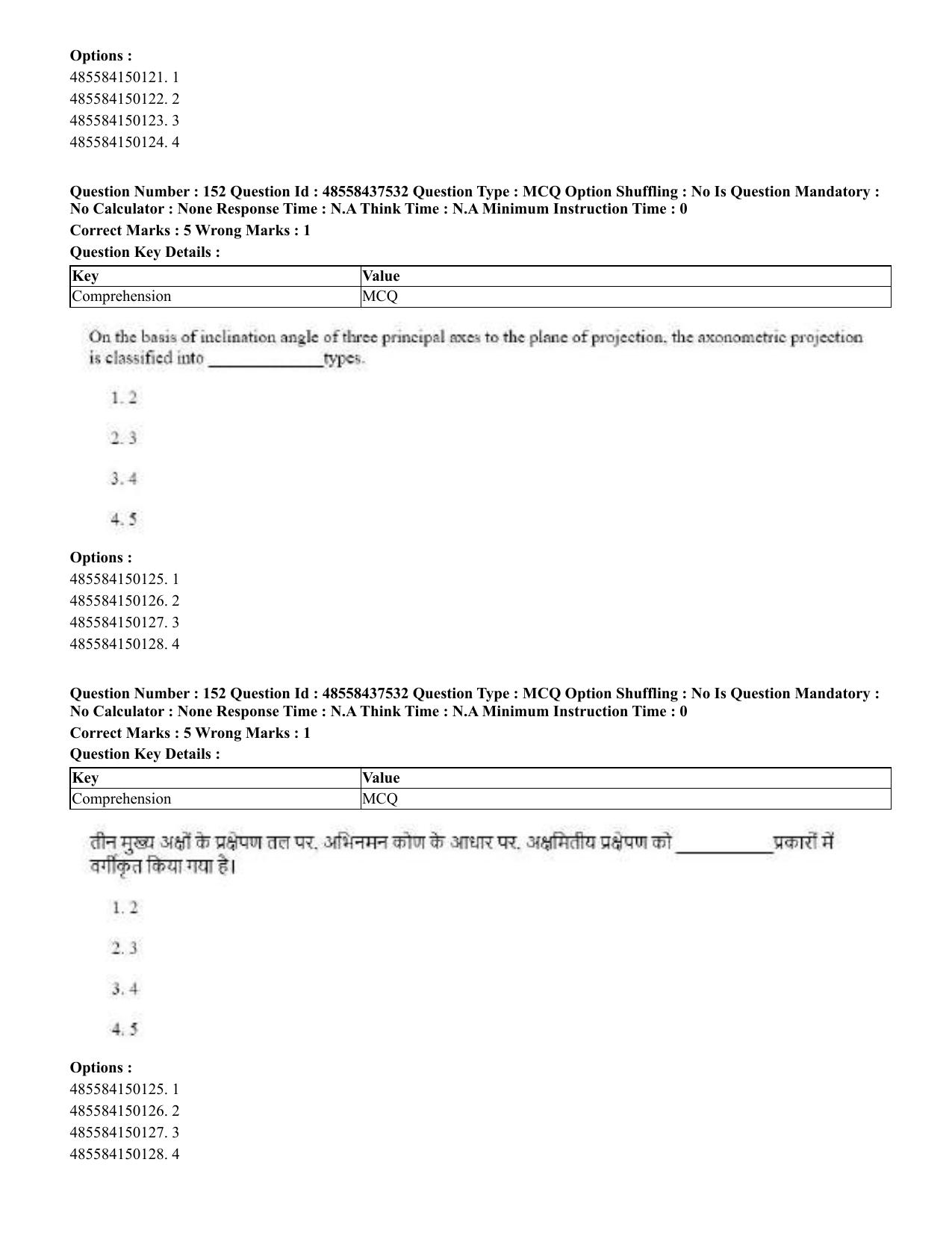CUET 2023 International Shift 3 Question Papers - 22 June 2023 - Page 532