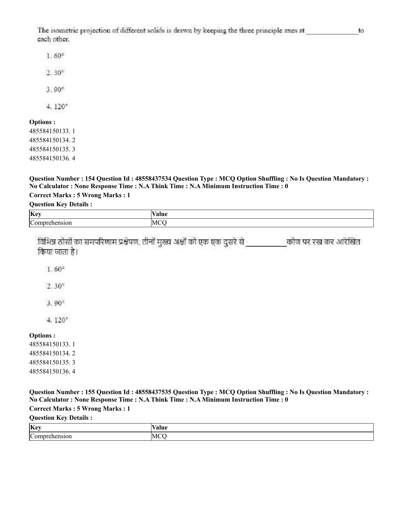 CUET 2023 International Shift 3 Question Papers - 22 June 2023 - Page 534