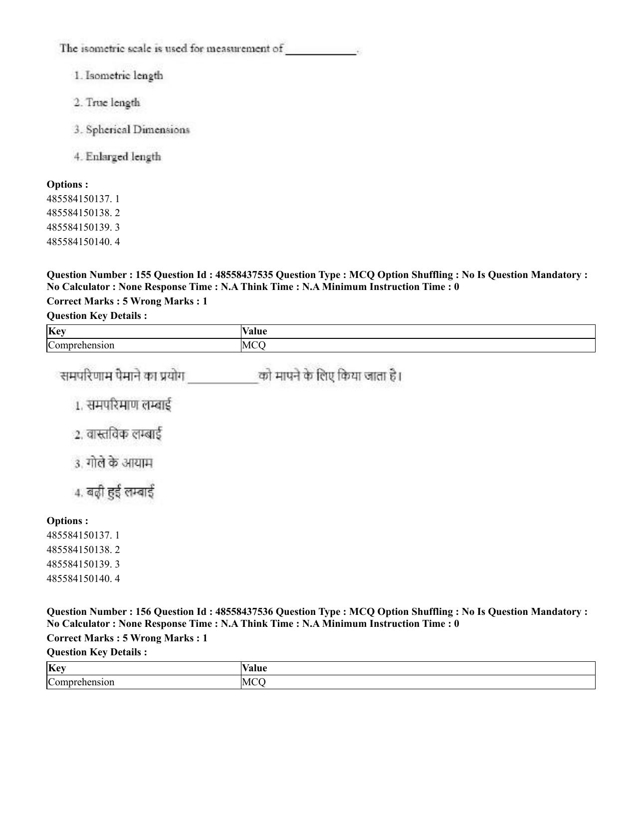 CUET 2023 International Shift 3 Question Papers - 22 June 2023 - Page 535