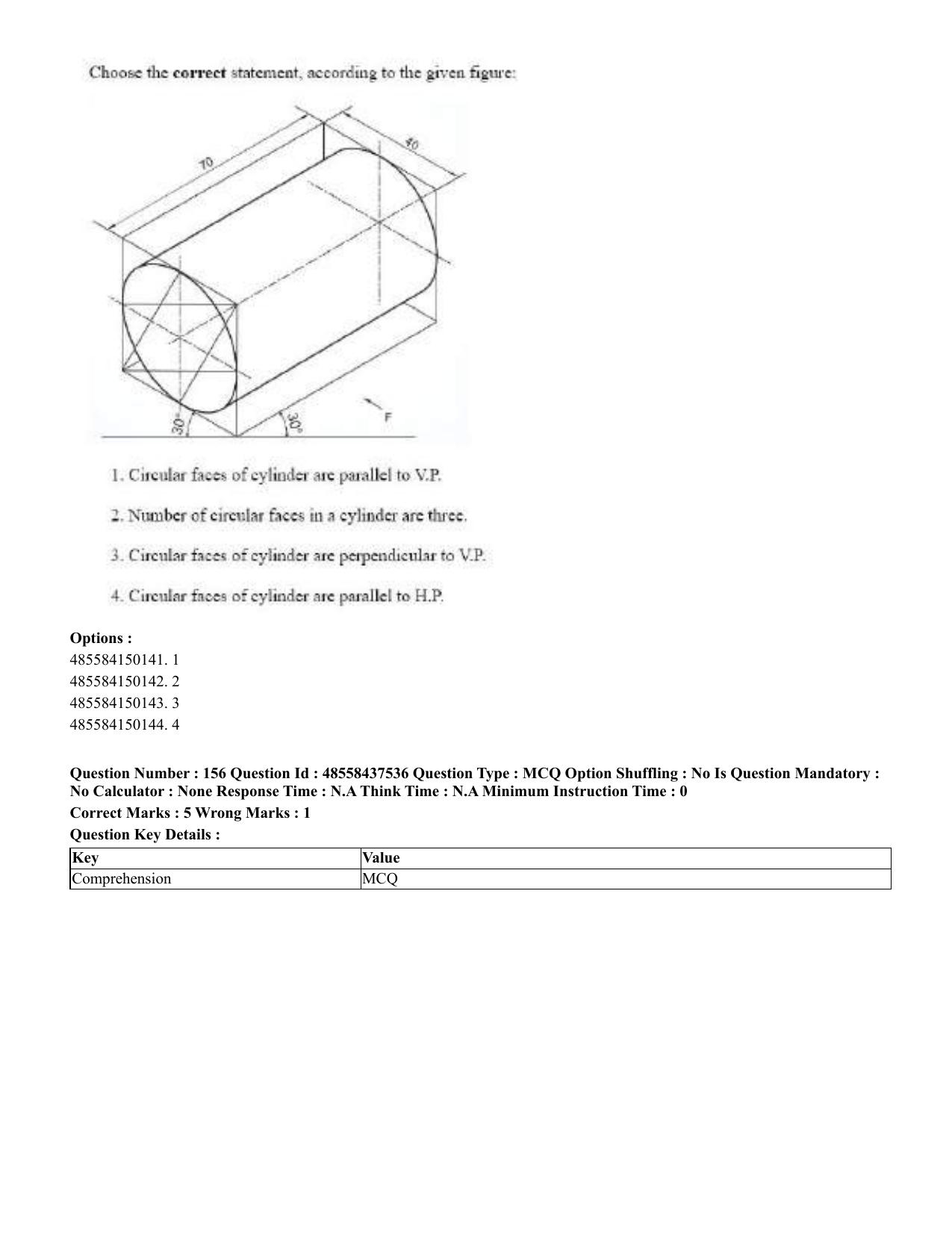 CUET 2023 International Shift 3 Question Papers - 22 June 2023 - Page 536