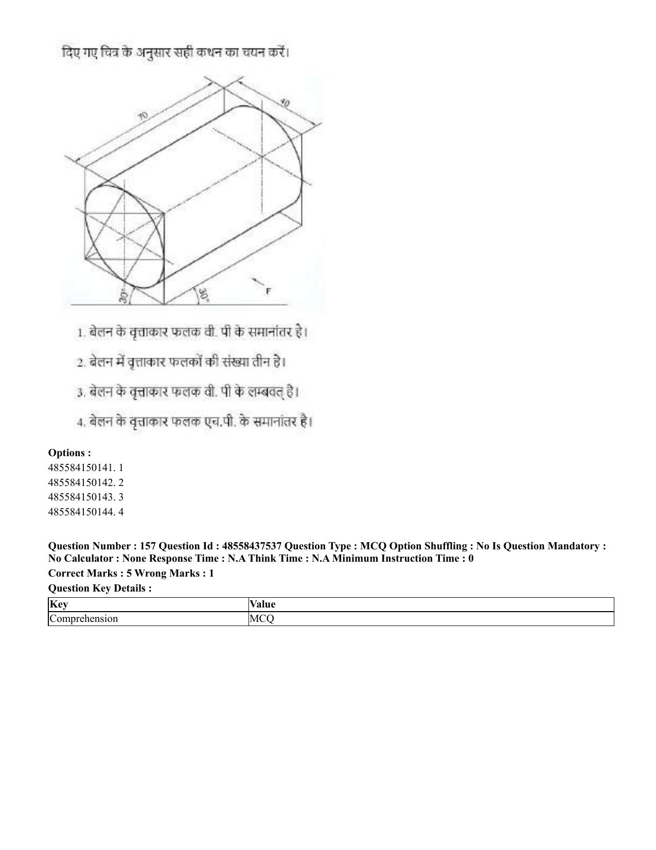 CUET 2023 International Shift 3 Question Papers - 22 June 2023 - Page 537