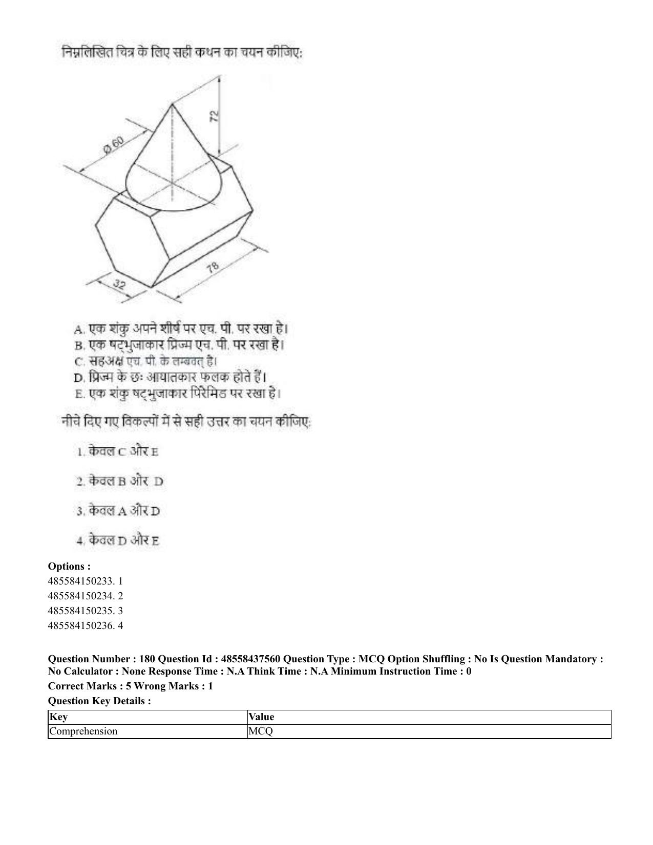 CUET 2023 International Shift 3 Question Papers - 22 June 2023 - Page 565