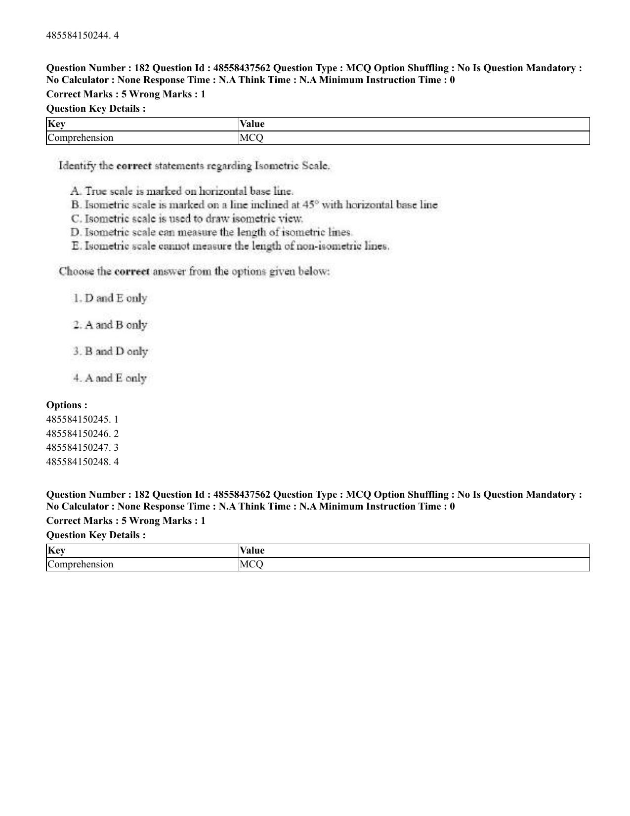 CUET 2023 International Shift 3 Question Papers - 22 June 2023 - Page 569