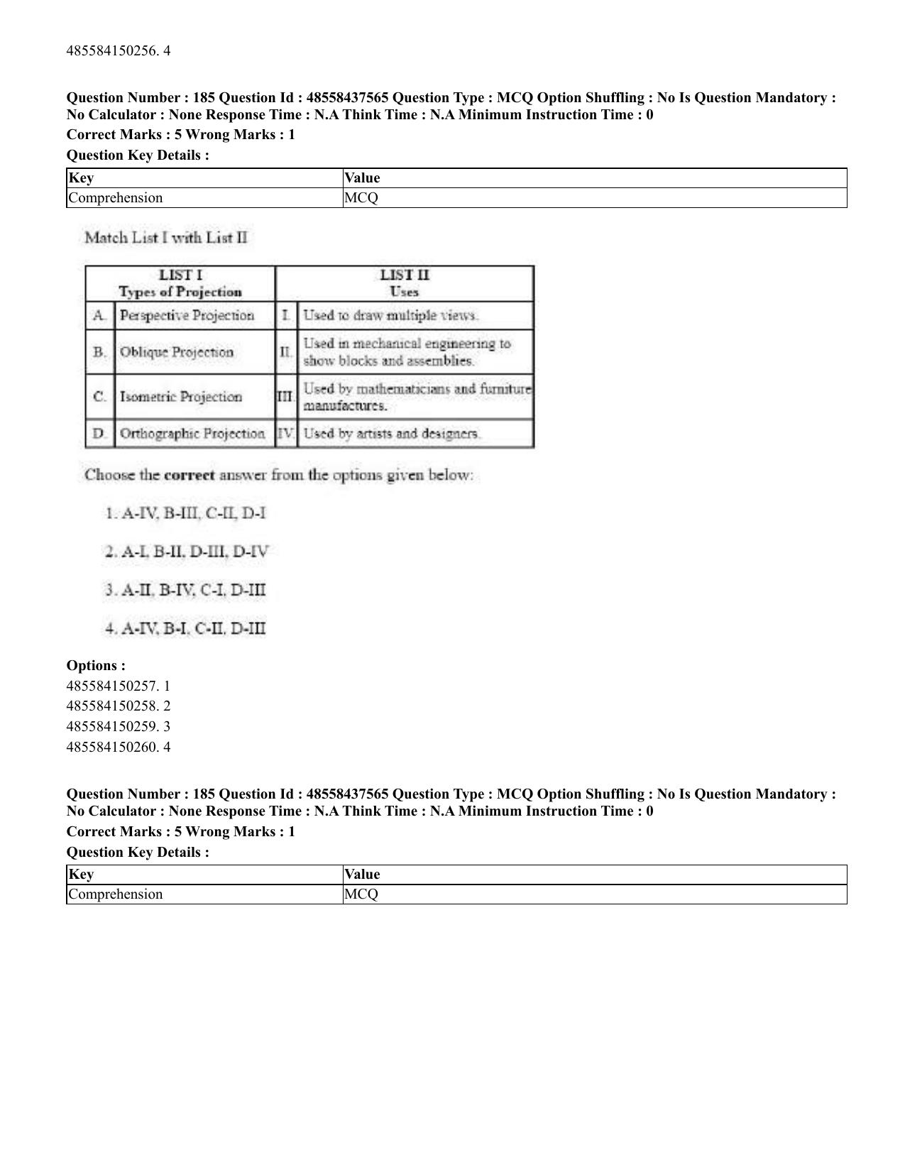 CUET 2023 International Shift 3 Question Papers - 22 June 2023 - Page 573