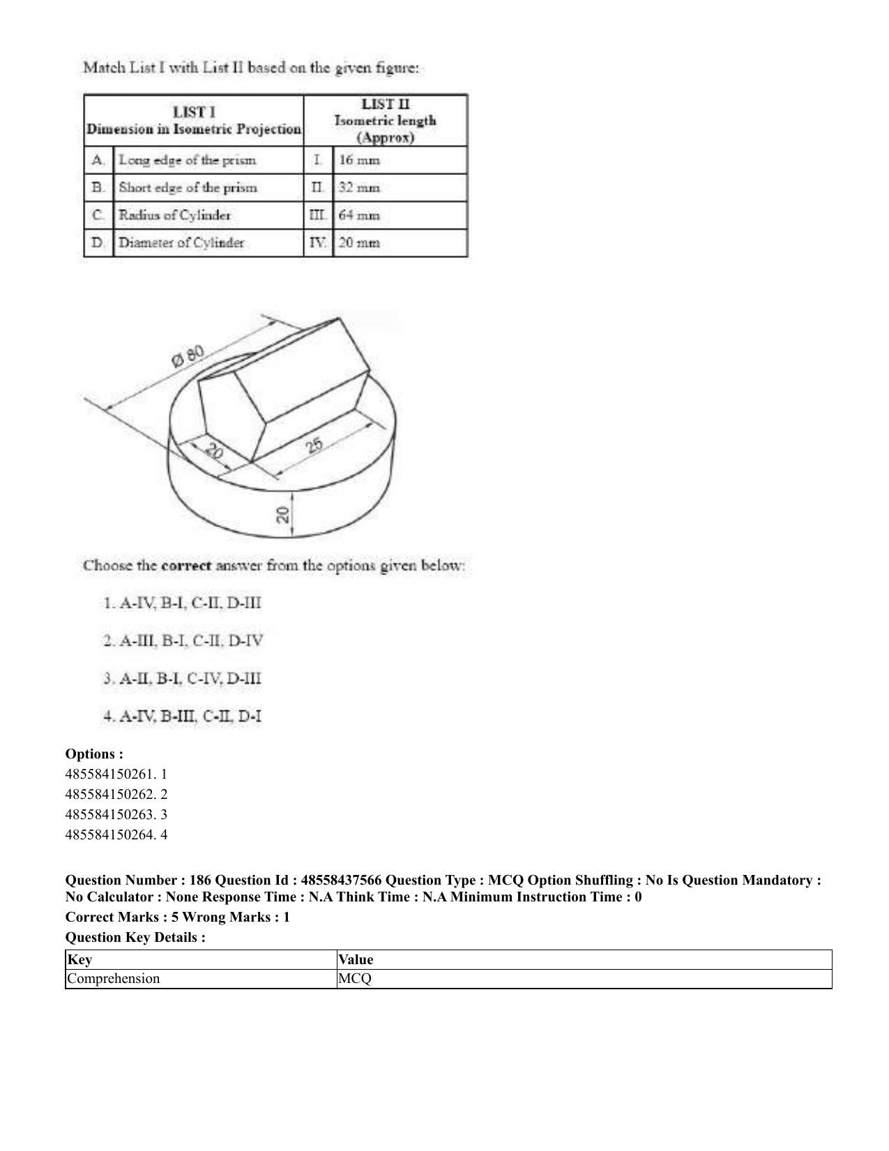 CUET 2023 International Shift 3 Question Papers - 22 June 2023 - Page 575