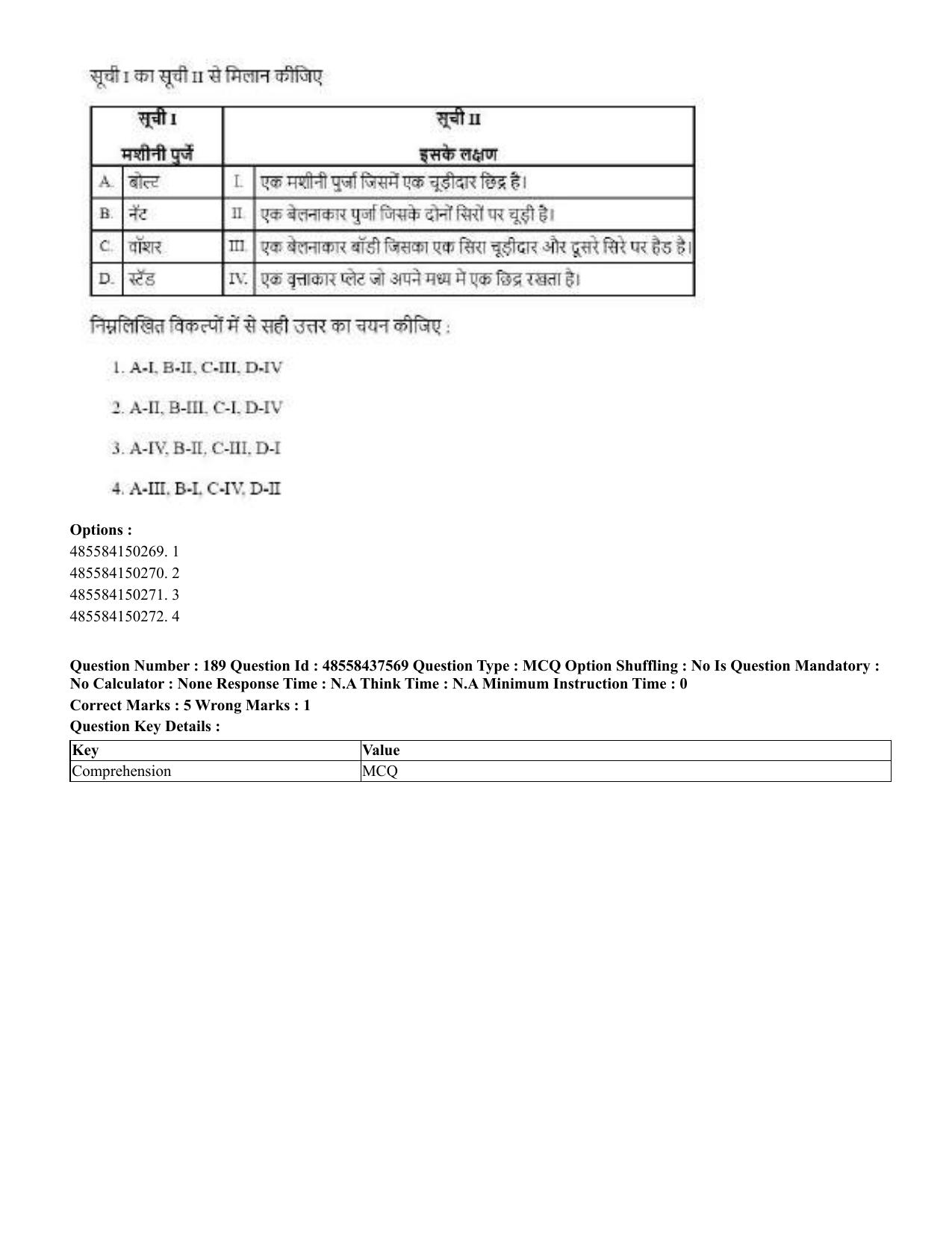 CUET 2023 International Shift 3 Question Papers - 22 June 2023 - Page 580
