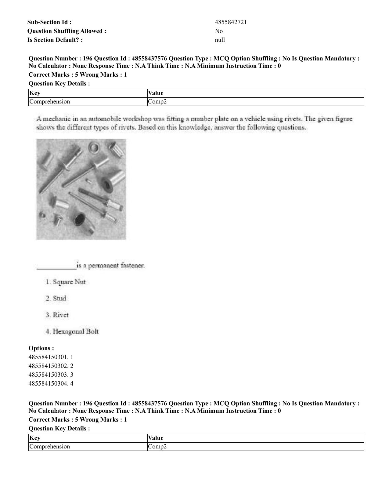 CUET 2023 International Shift 3 Question Papers - 22 June 2023 - Page 591