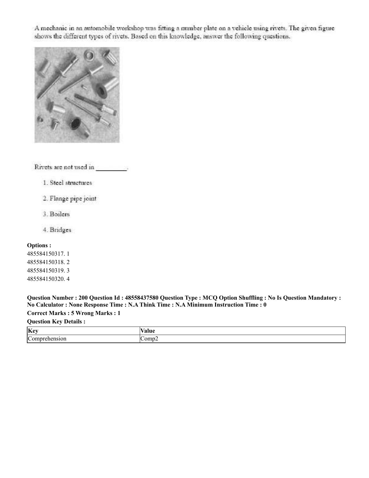 CUET 2023 International Shift 3 Question Papers - 22 June 2023 - Page 599