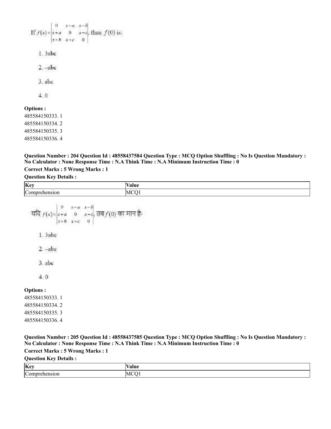 CUET 2023 International Shift 3 Question Papers - 22 June 2023 - Page 605