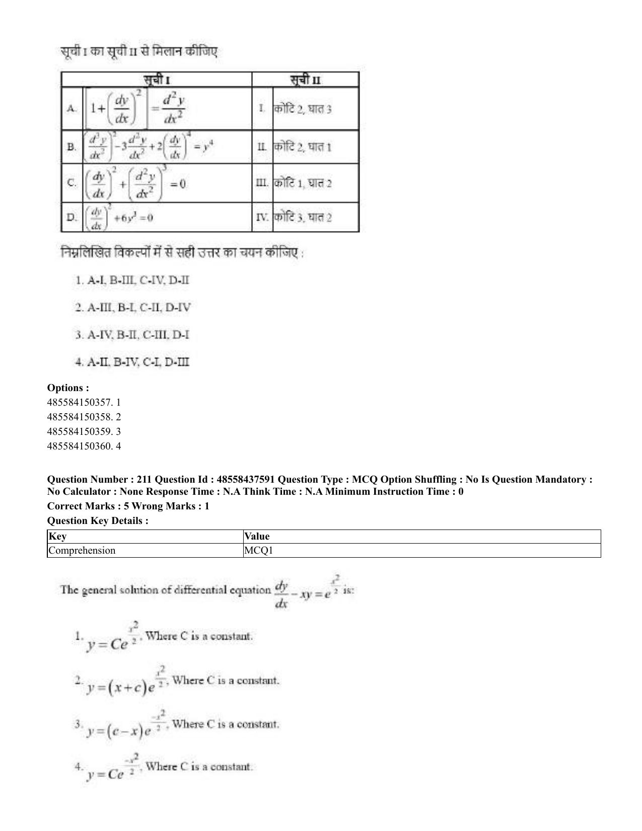 CUET 2023 International Shift 3 Question Papers - 22 June 2023 - Page 612