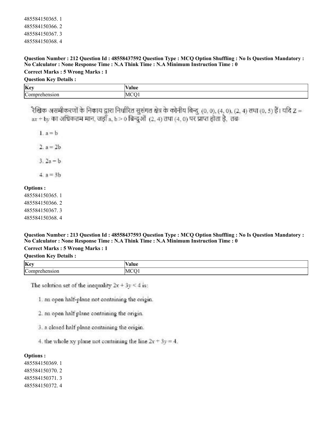CUET 2023 International Shift 3 Question Papers - 22 June 2023 - Page 614