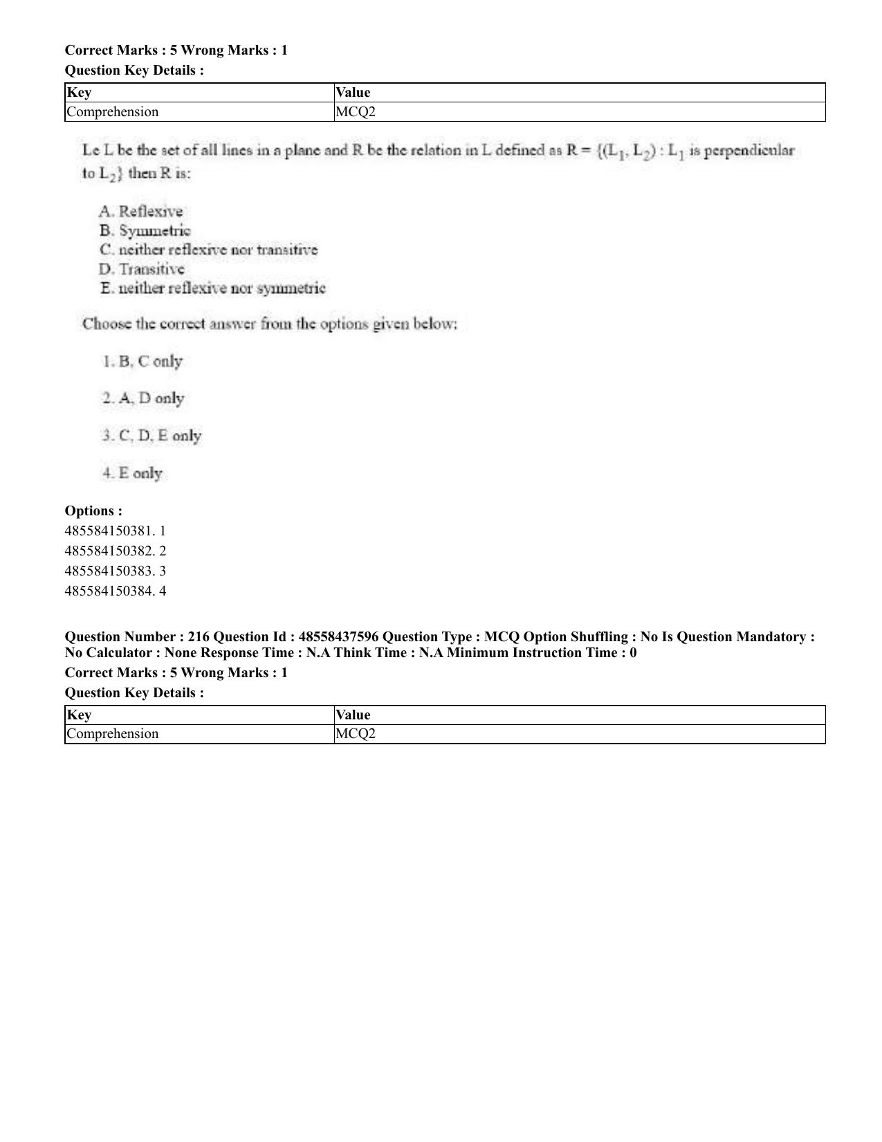 CUET 2023 International Shift 3 Question Papers - 22 June 2023 - Page 618