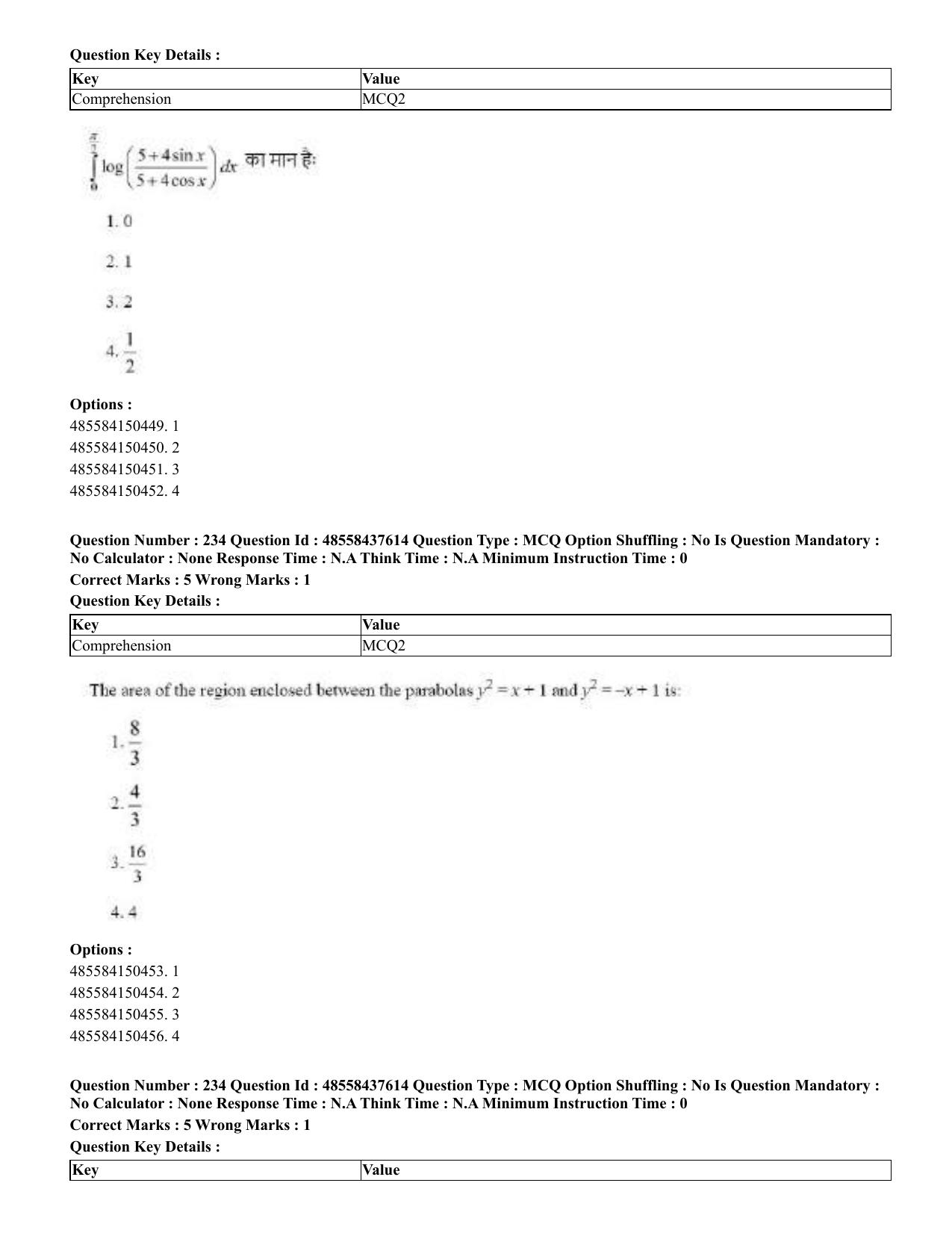 CUET 2023 International Shift 3 Question Papers - 22 June 2023 - Page 636