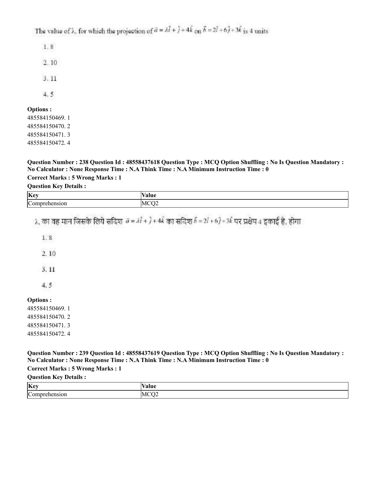 CUET 2023 International Shift 3 Question Papers - 22 June 2023 - Page 641
