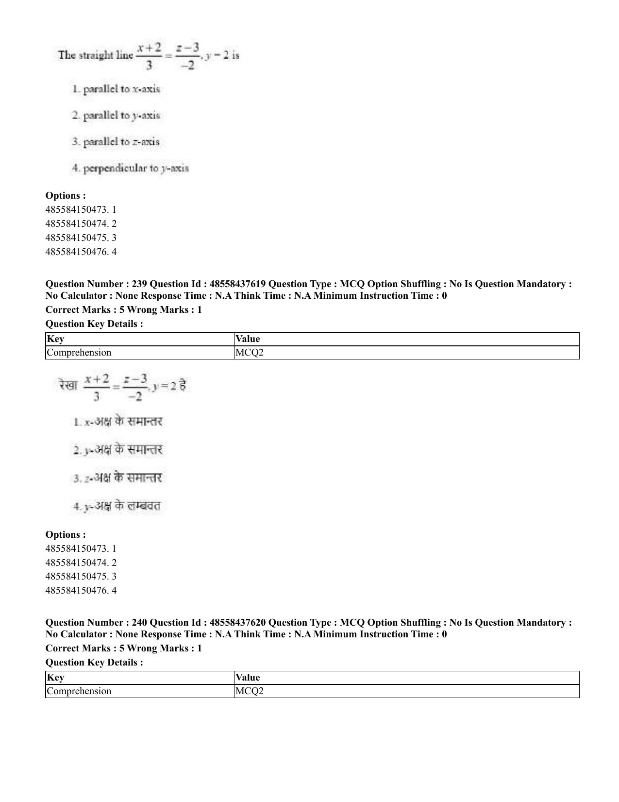 CUET 2023 International Shift 3 Question Papers - 22 June 2023 - Page 642