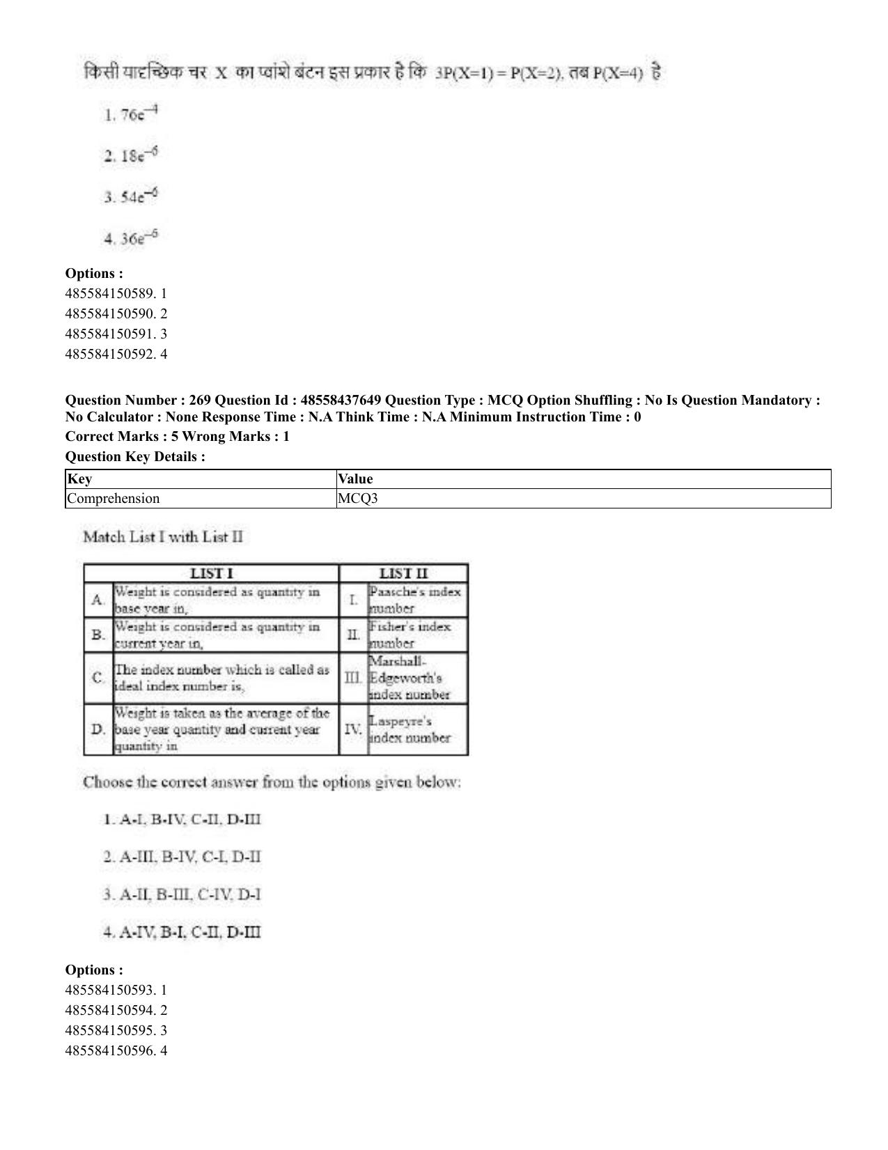 CUET 2023 International Shift 3 Question Papers - 22 June 2023 - Page 675