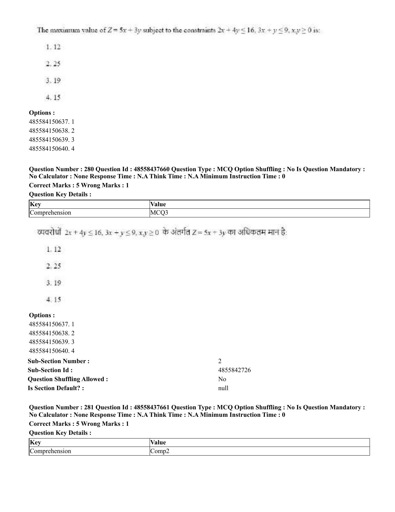 CUET 2023 International Shift 3 Question Papers - 22 June 2023 - Page 688