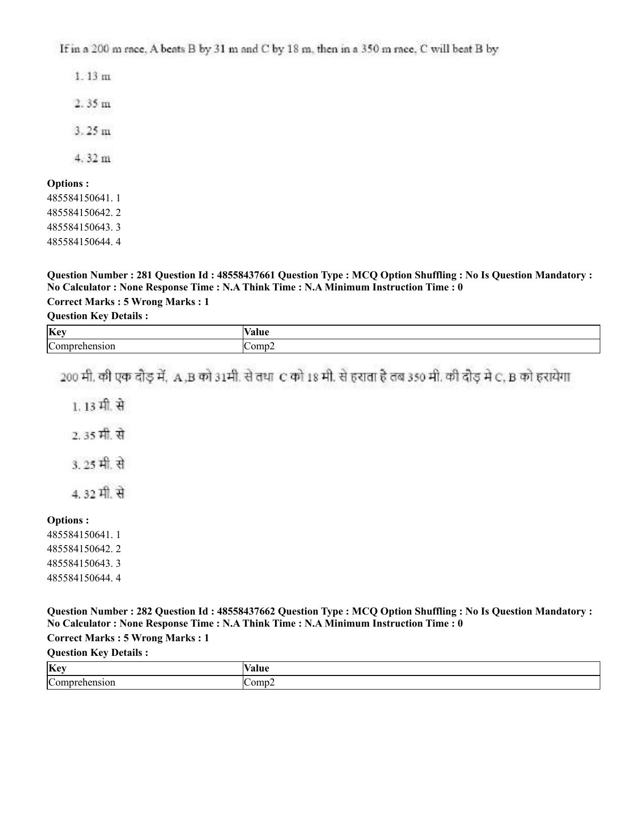CUET 2023 International Shift 3 Question Papers - 22 June 2023 - Page 689