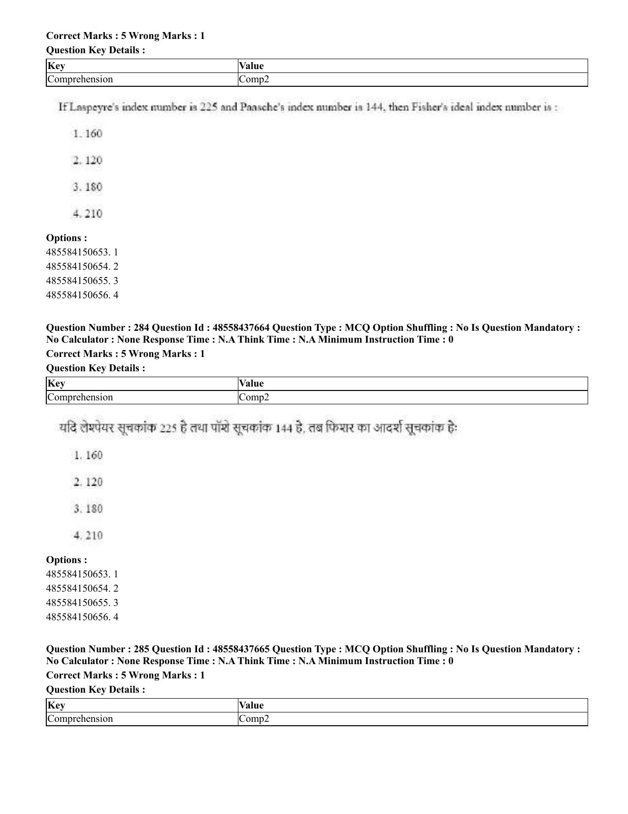 CUET 2023 International Shift 3 Question Papers - 22 June 2023 - Page 692