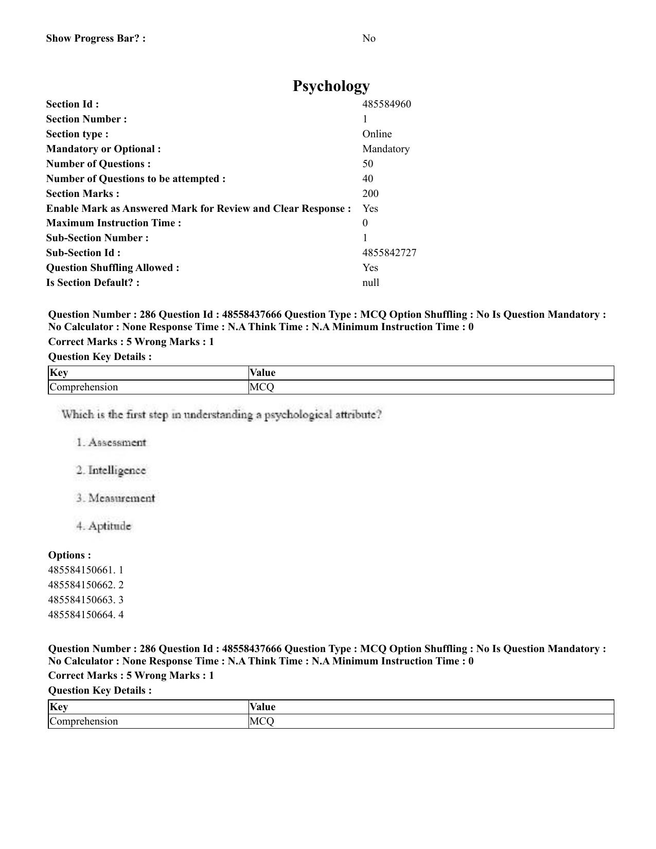 CUET 2023 International Shift 3 Question Papers - 22 June 2023 - Page 694