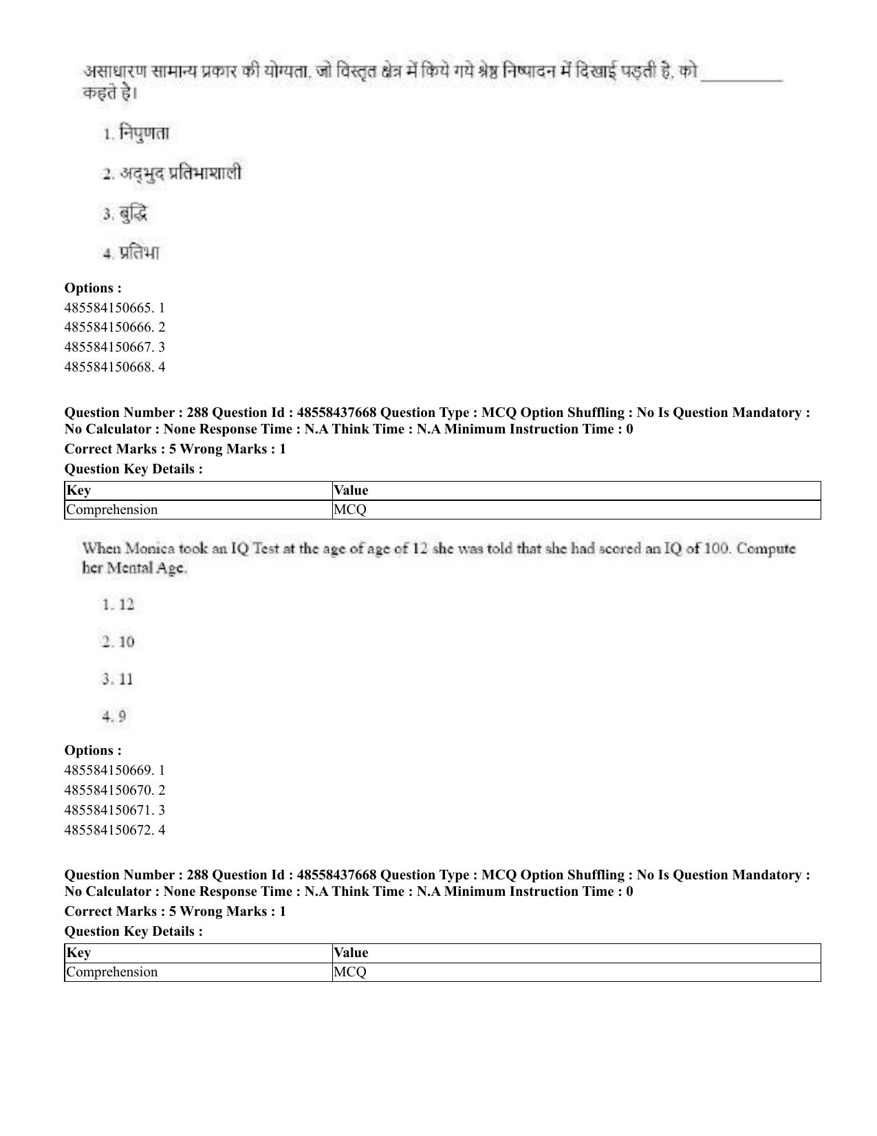 CUET 2023 International Shift 3 Question Papers - 22 June 2023 - Page 696