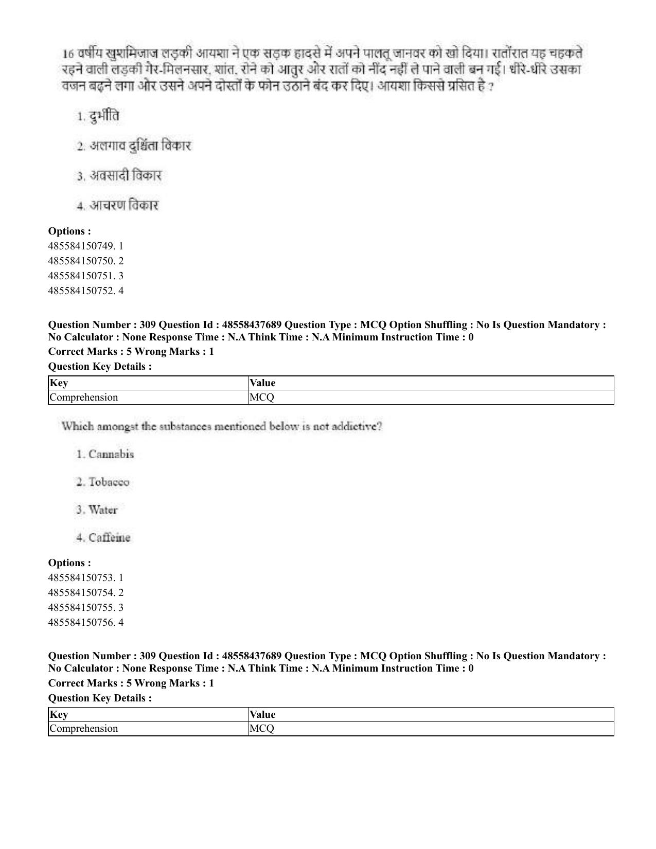 CUET 2023 International Shift 3 Question Papers - 22 June 2023 - Page 718