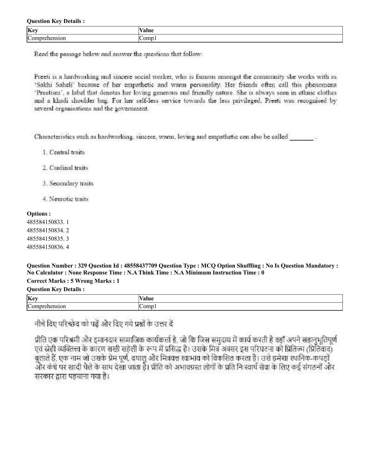 CUET 2023 International Shift 3 Question Papers - 22 June 2023 - Page 741
