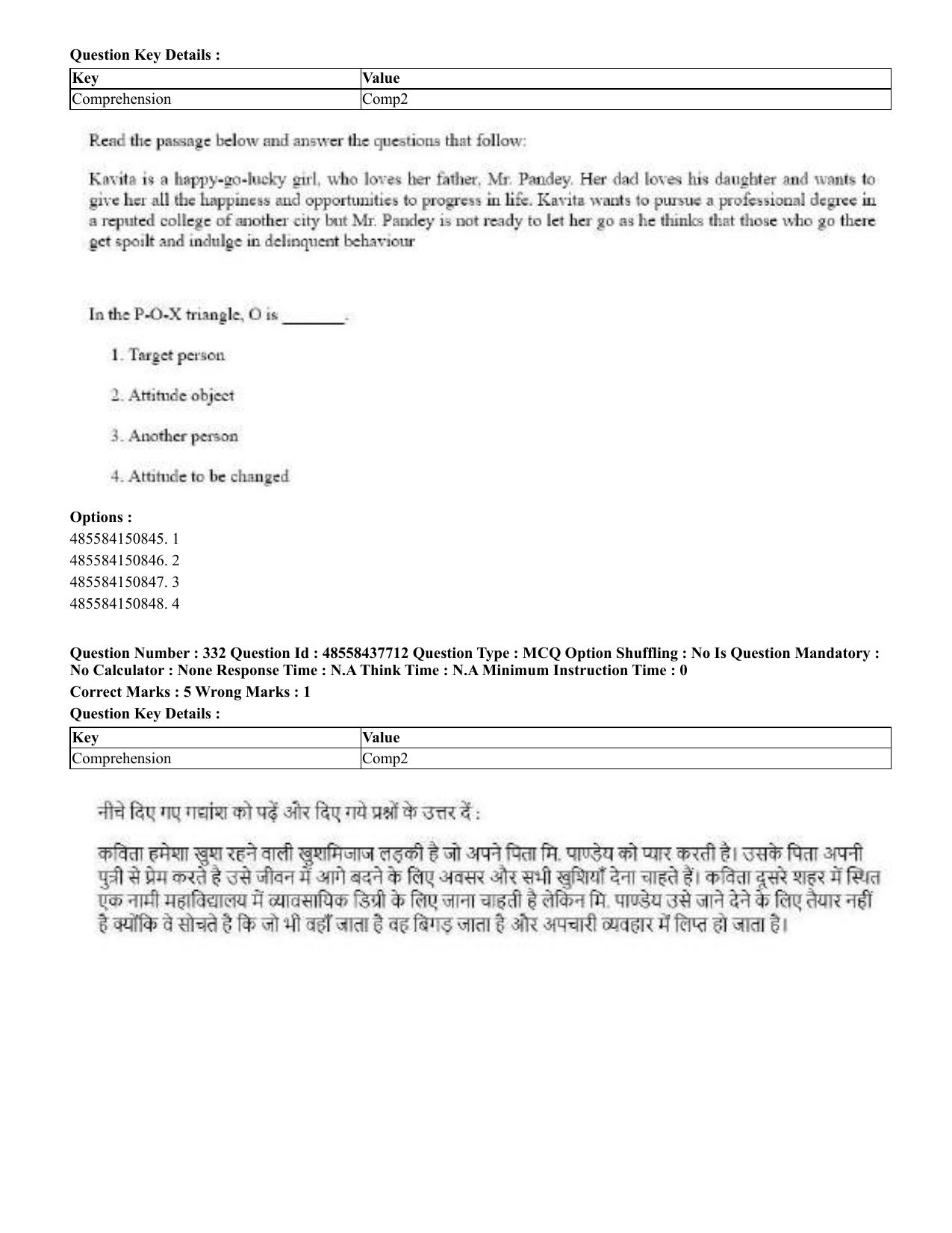 CUET 2023 International Shift 3 Question Papers - 22 June 2023 - Page 745