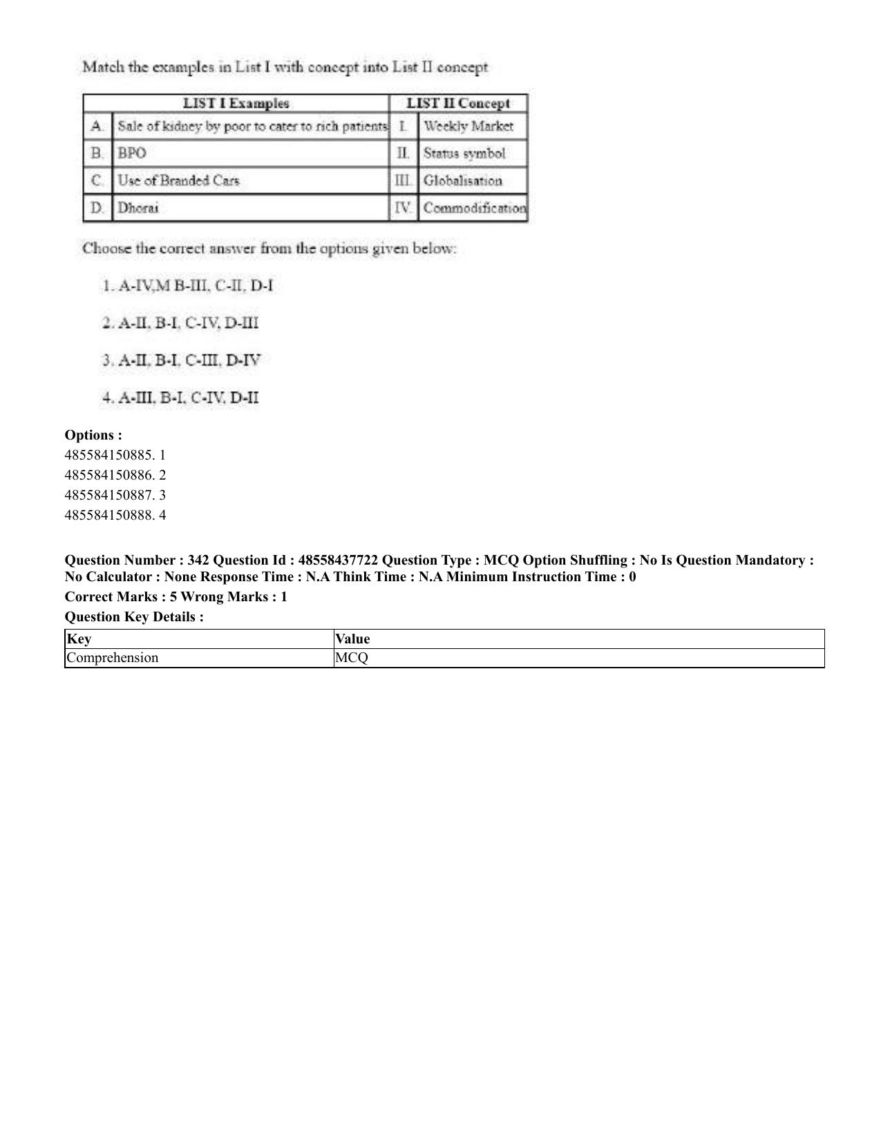 CUET 2023 International Shift 3 Question Papers - 22 June 2023 - Page 758