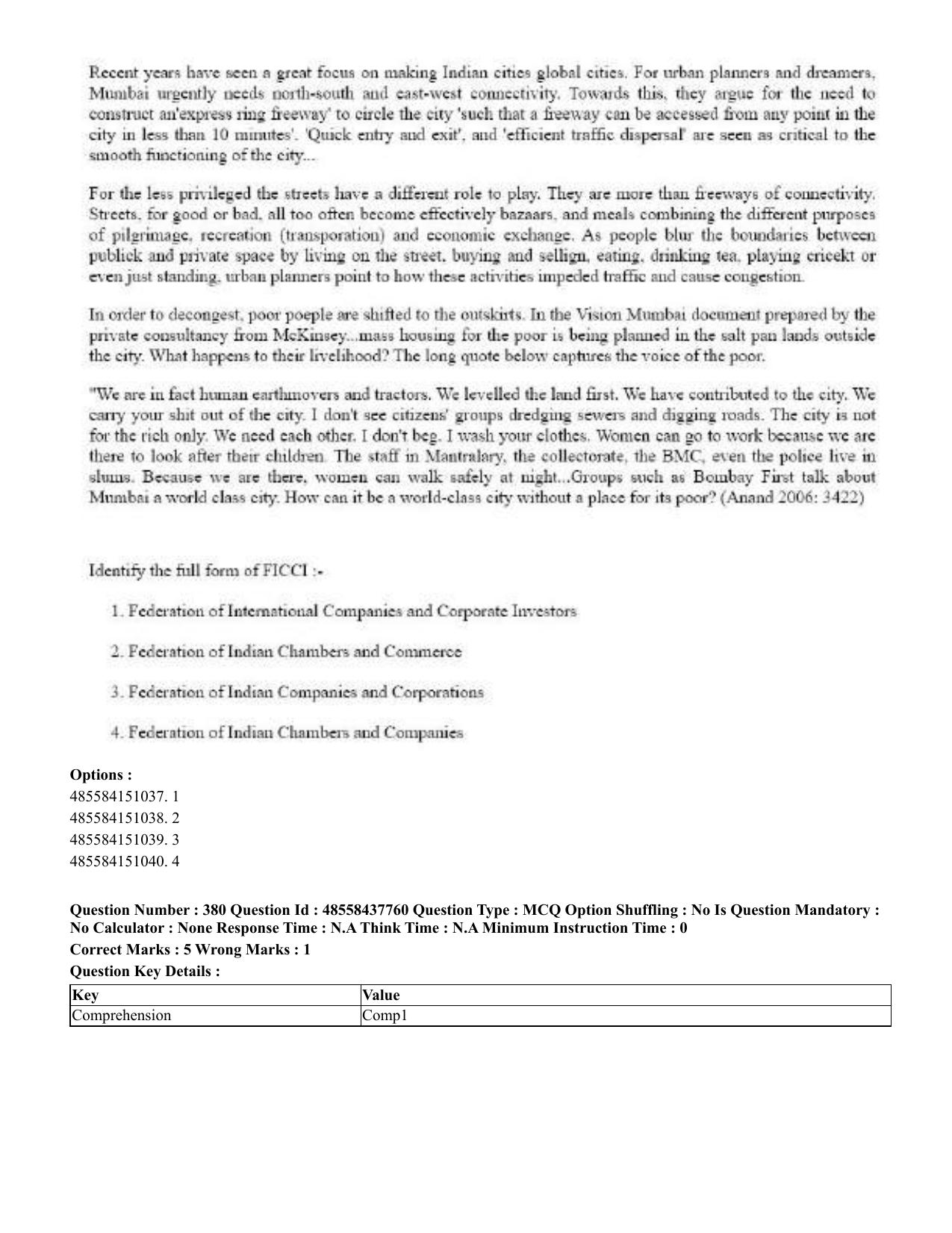 CUET 2023 International Shift 3 Question Papers - 22 June 2023 - Page 803