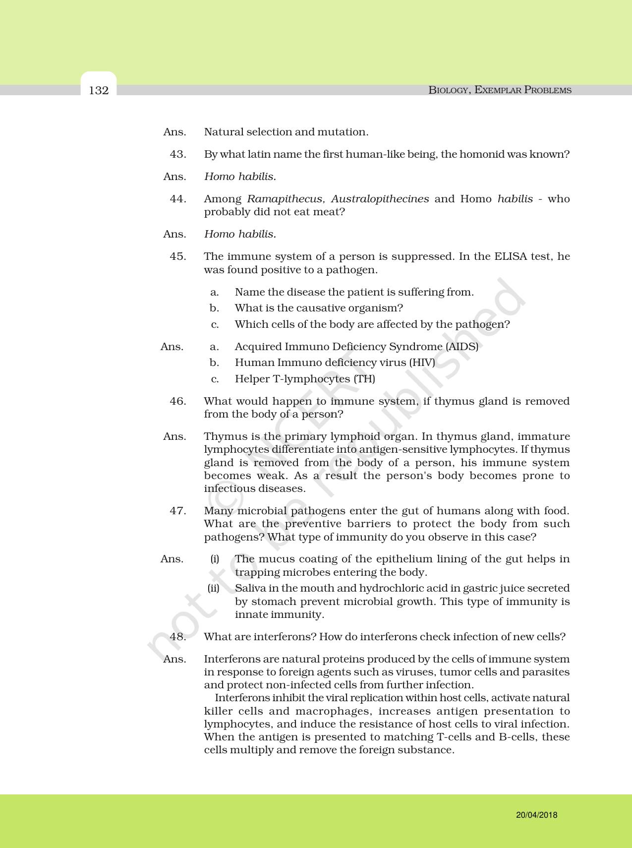 NCERT Exemplar Class 12: Biology - Answers to Descriptive Questions - Page 8