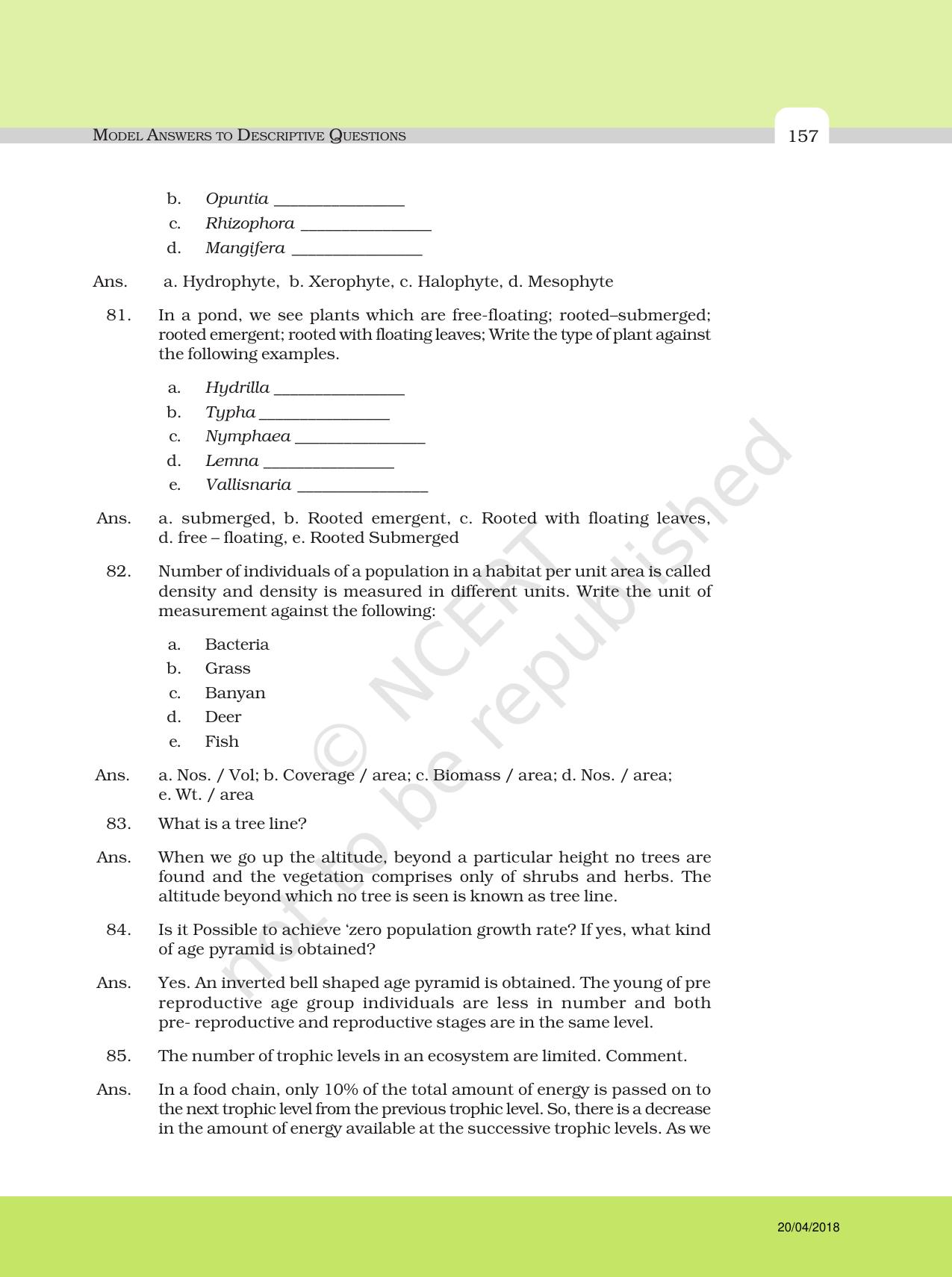 NCERT Exemplar Class 12: Biology - Answers to Descriptive Questions - Page 33