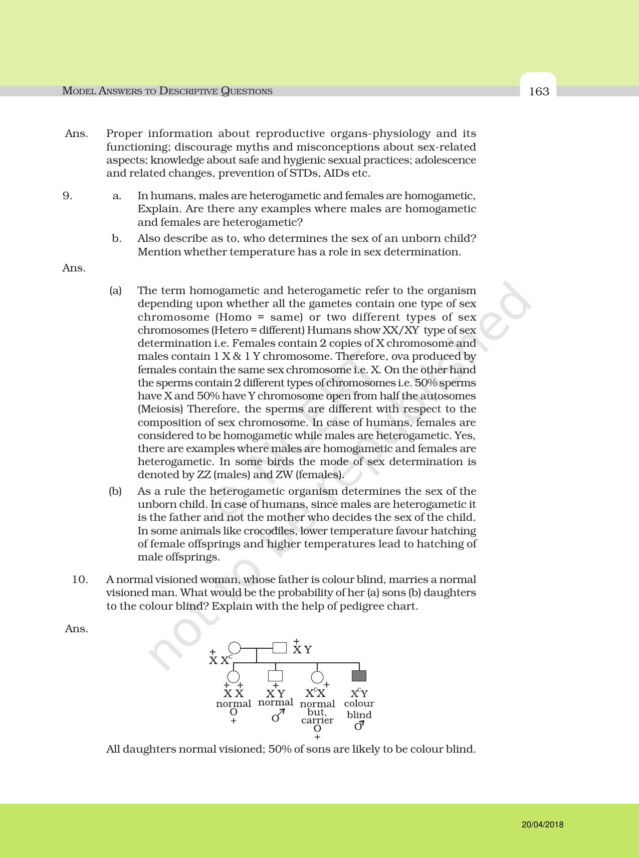 NCERT Exemplar Class 12: Biology - Answers to Descriptive Questions - Page 39