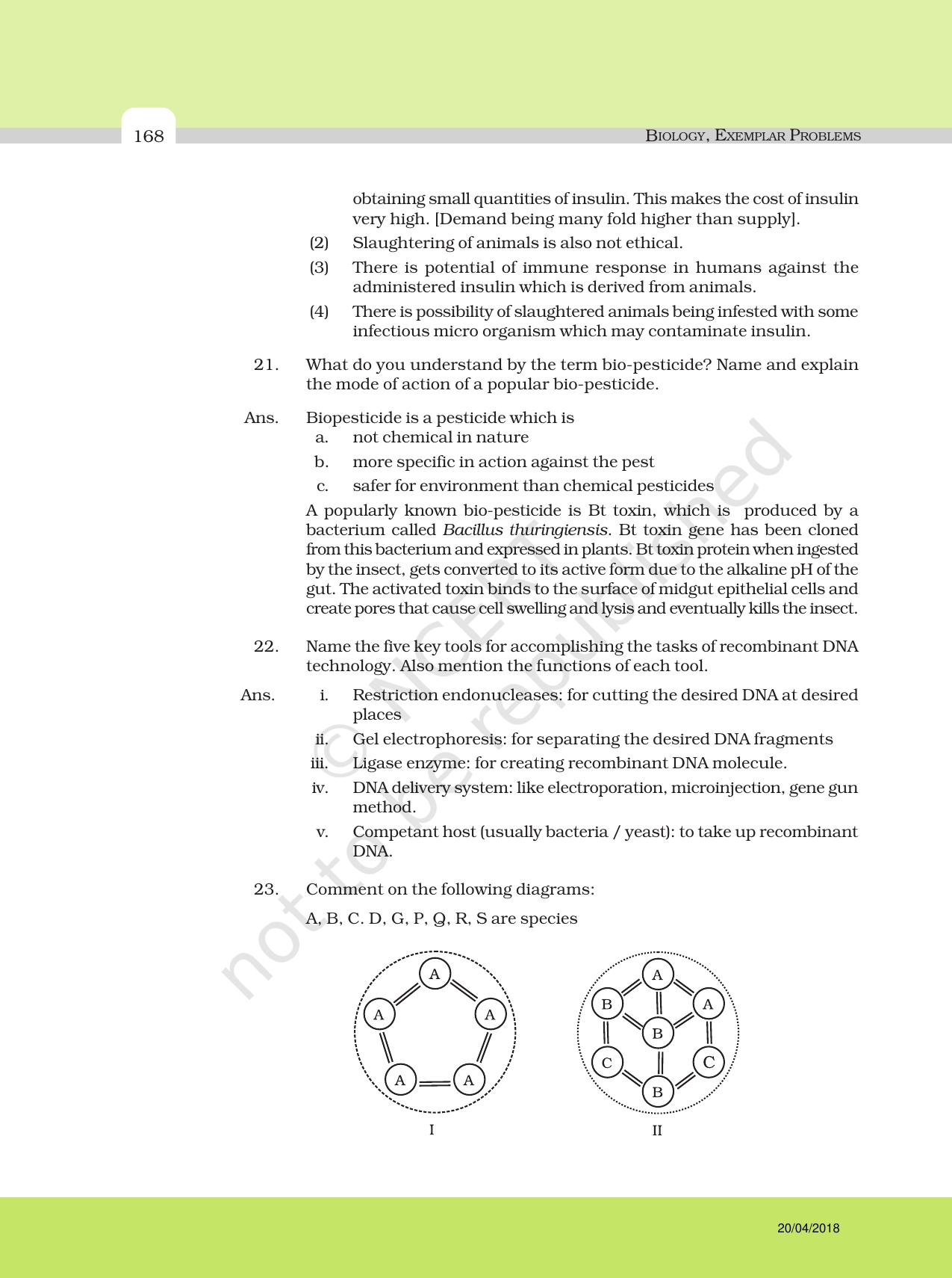 NCERT Exemplar Class 12: Biology - Answers to Descriptive Questions - Page 44