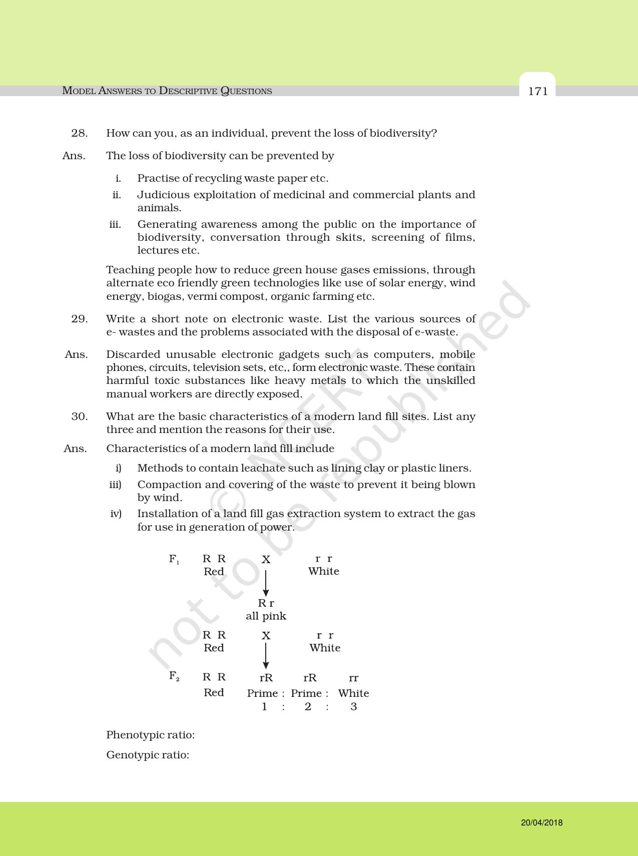 NCERT Exemplar Class 12: Biology - Answers to Descriptive Questions - Page 47