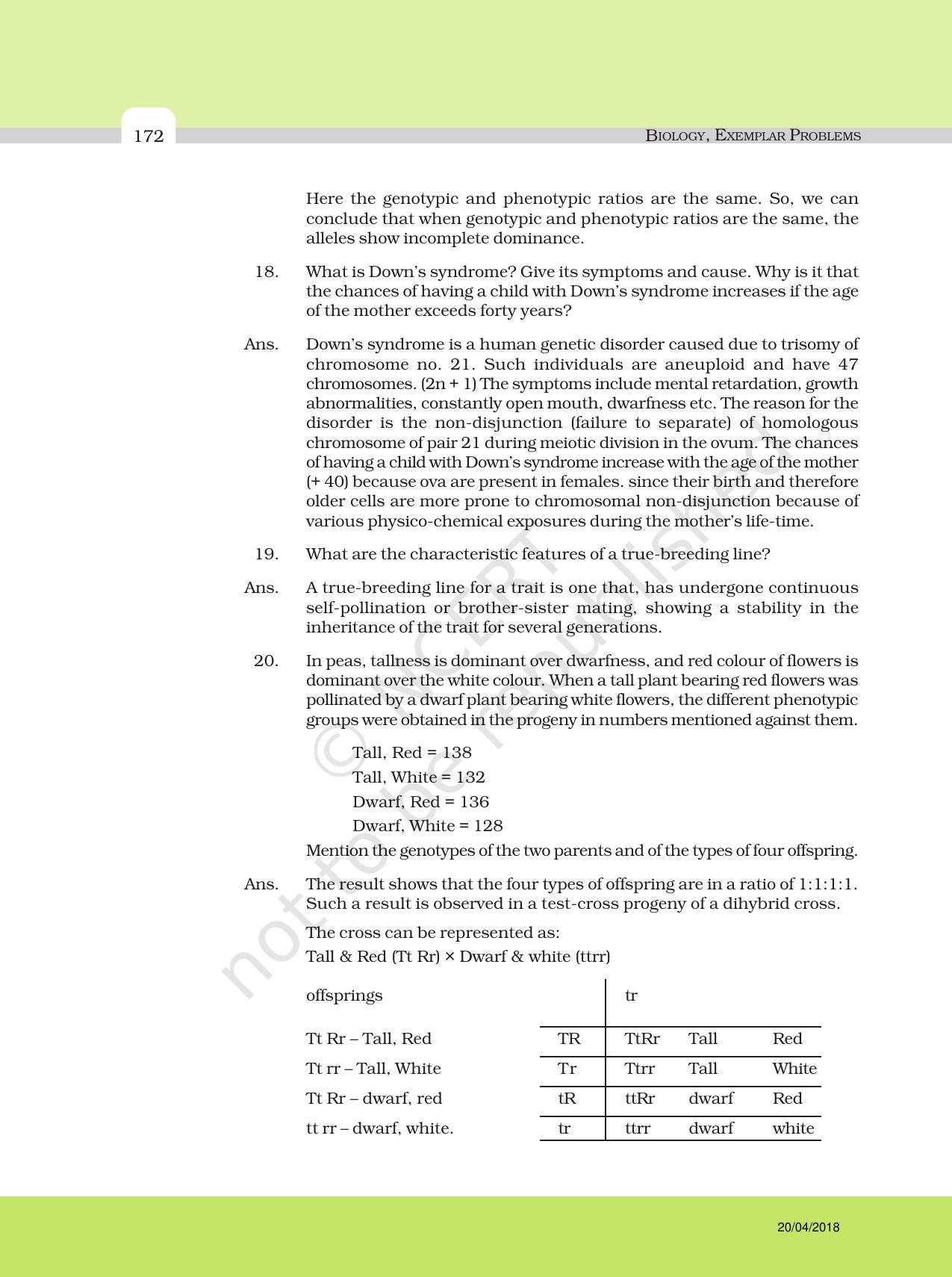 NCERT Exemplar Class 12: Biology - Answers to Descriptive Questions - Page 48