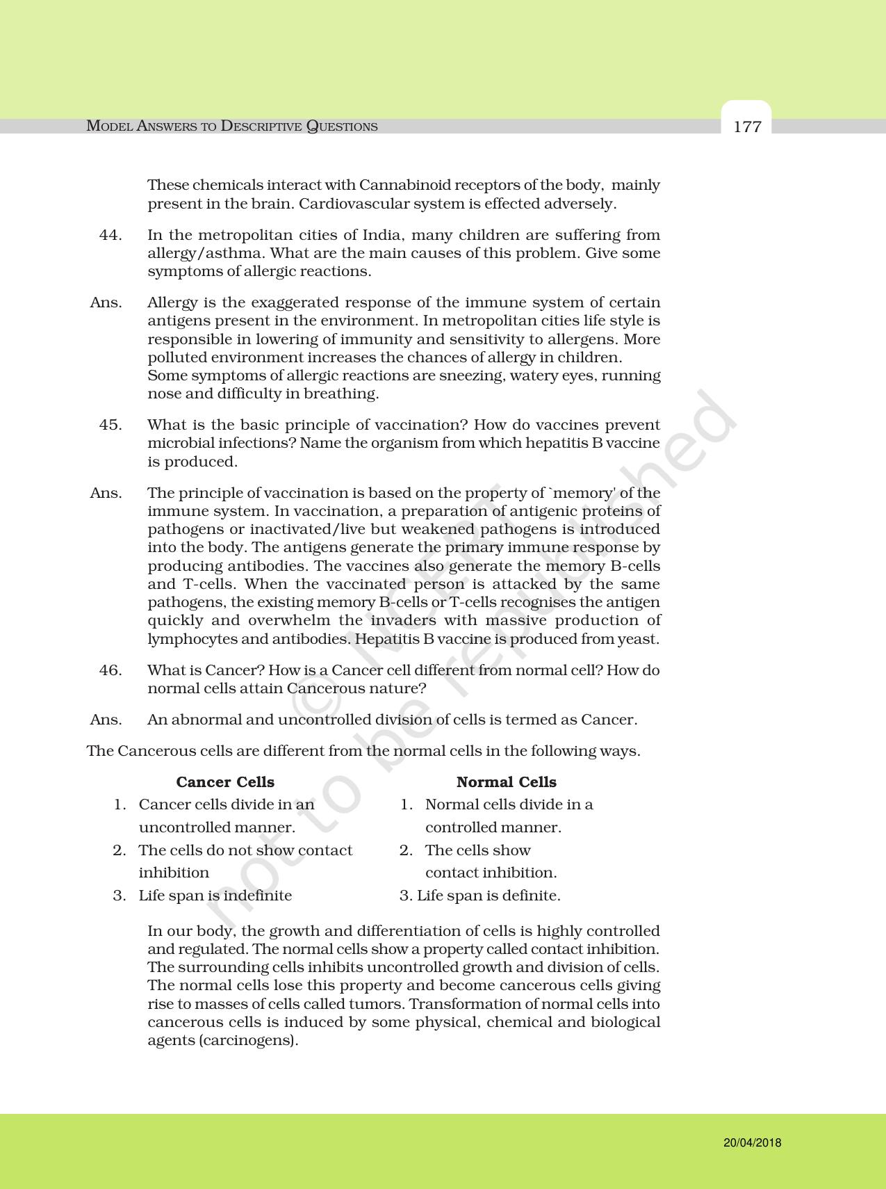 NCERT Exemplar Class 12: Biology - Answers to Descriptive Questions - Page 53
