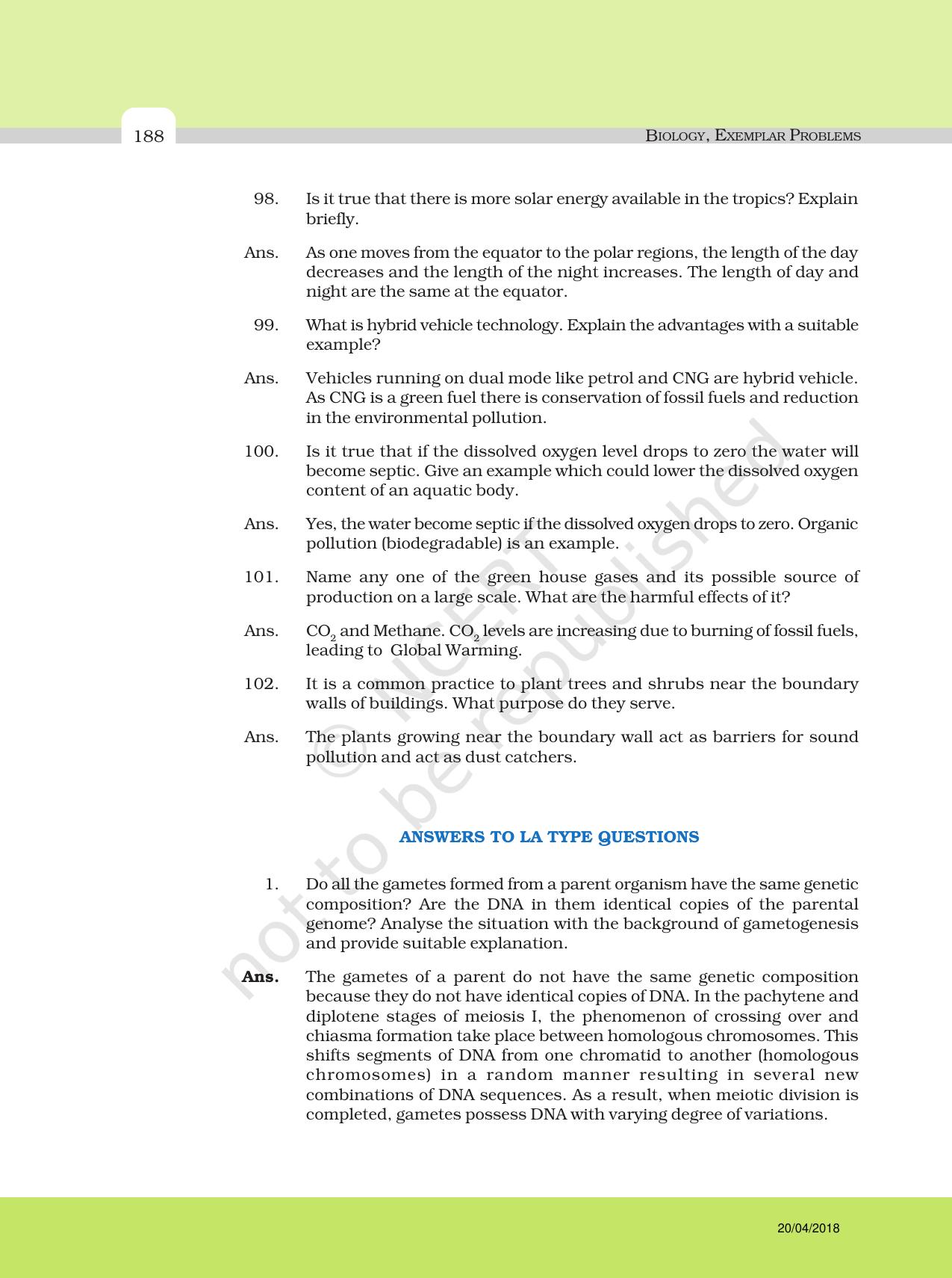 NCERT Exemplar Class 12: Biology - Answers to Descriptive Questions - Page 64