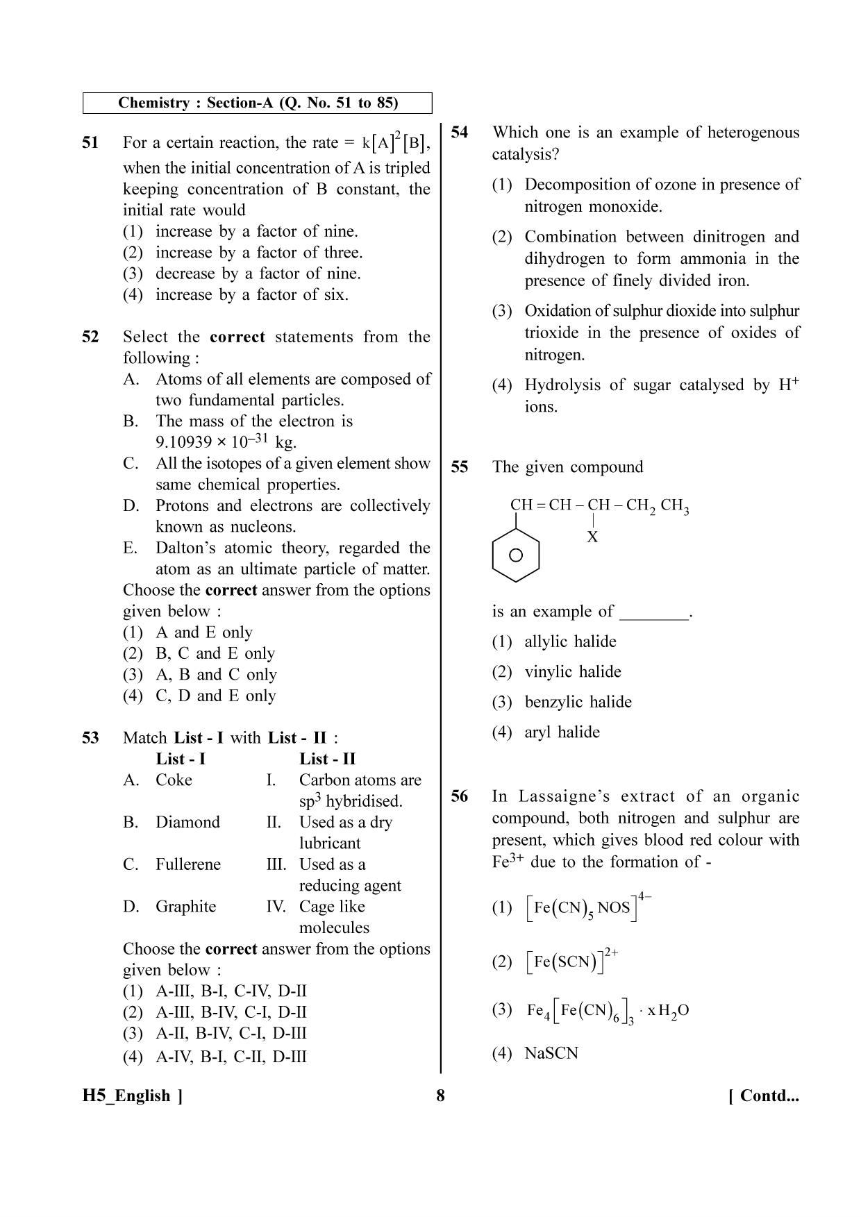 NEET 2023 H5 Question Paper - Page 8