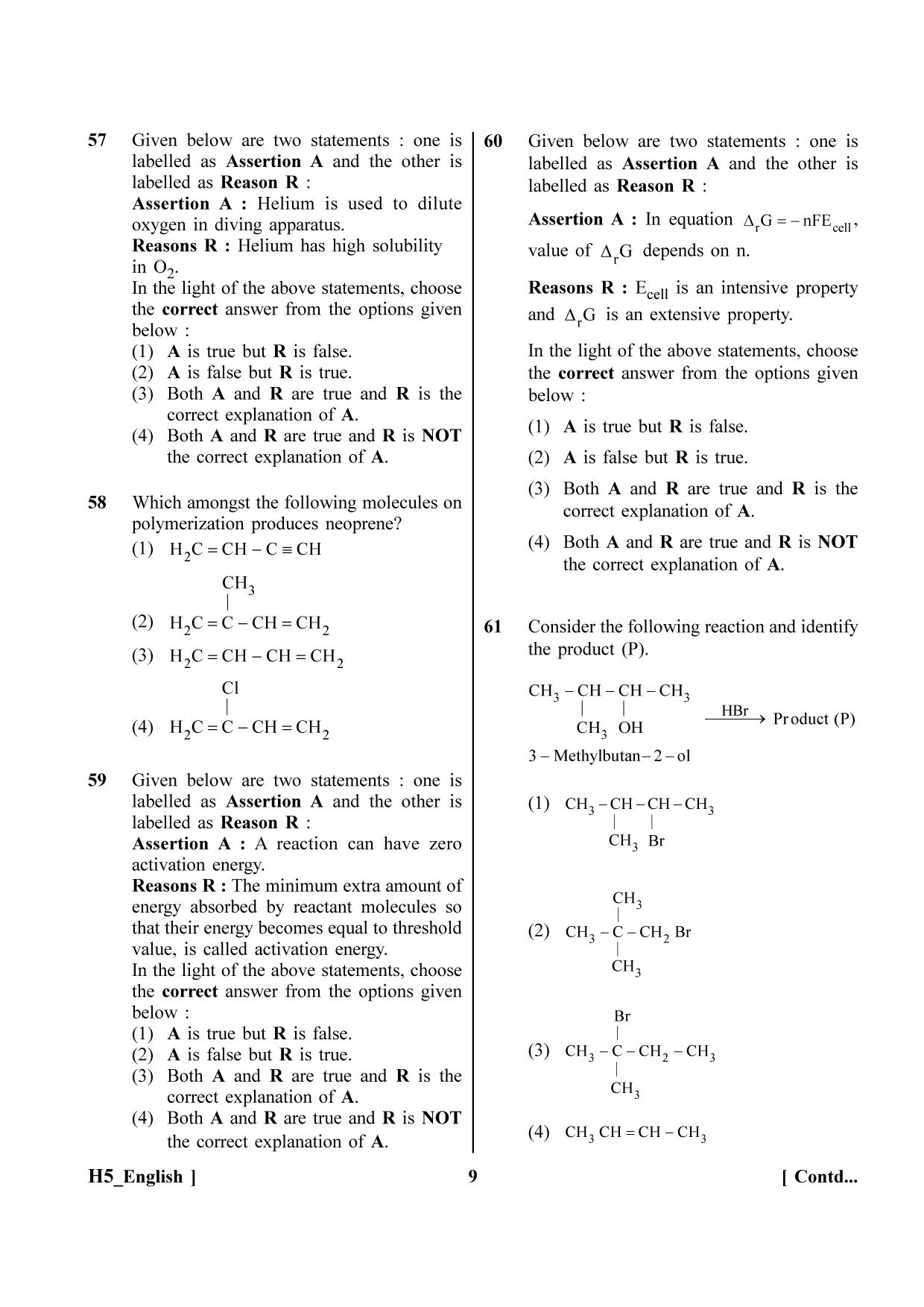 NEET 2023 H5 Question Paper - Page 9