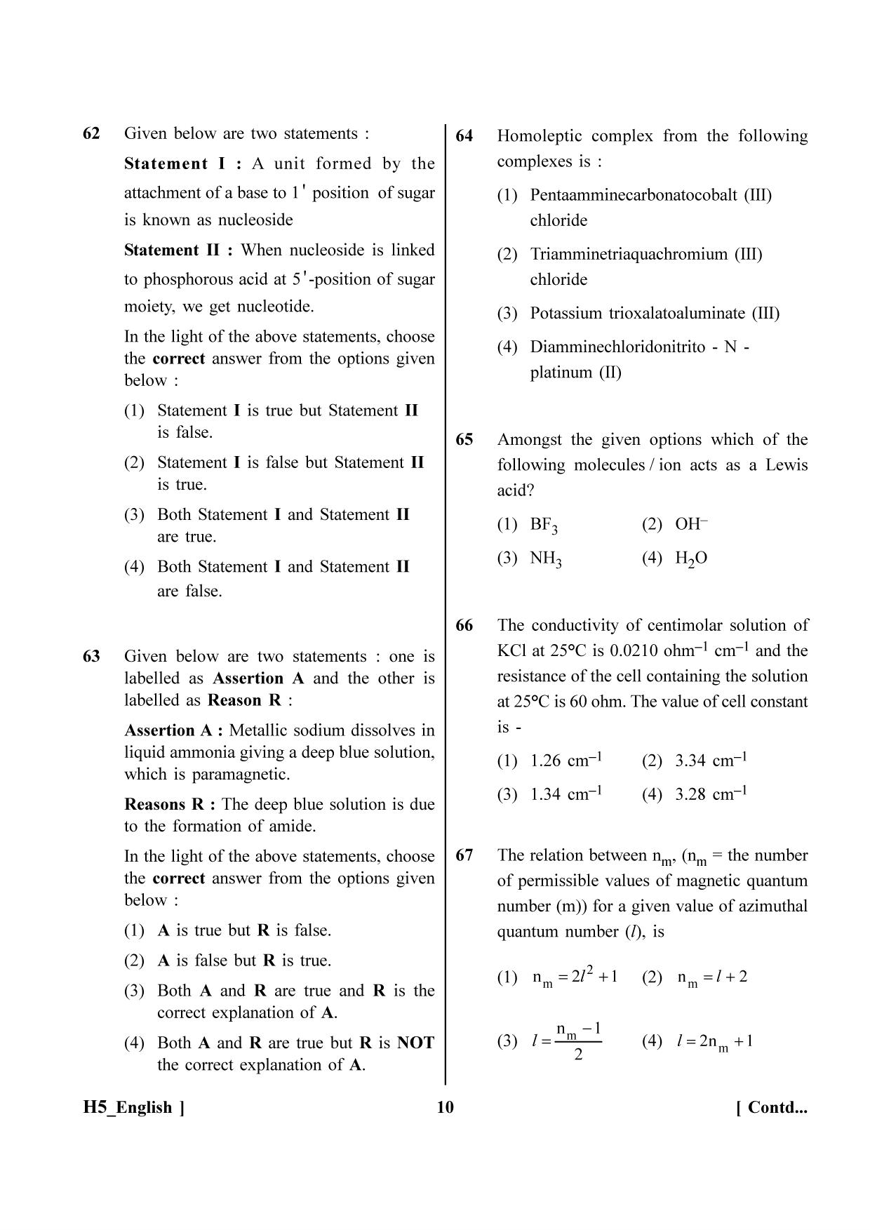NEET 2023 H5 Question Paper - Page 10